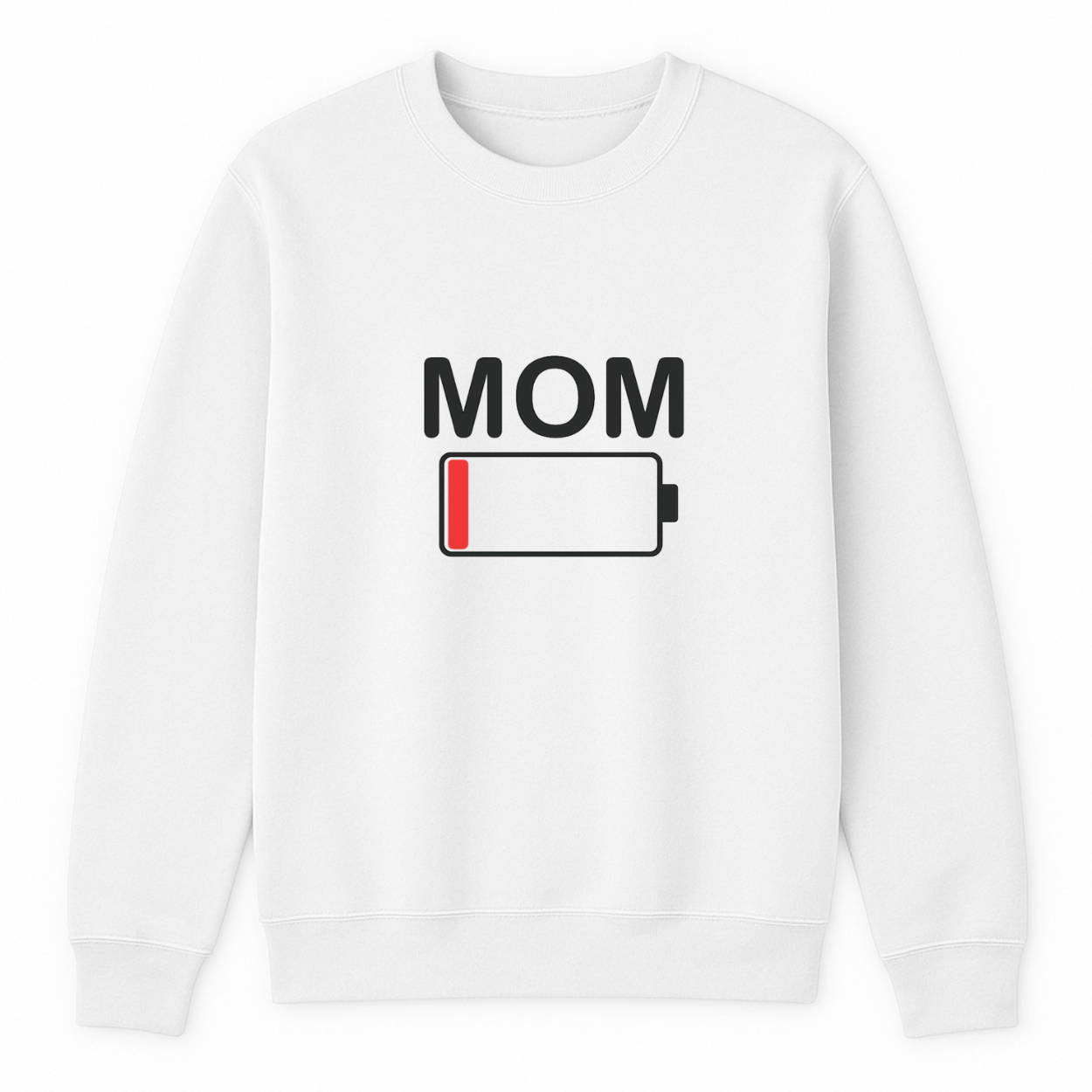 Mom Battery Low Crewneck Sweatshirt color variation 2