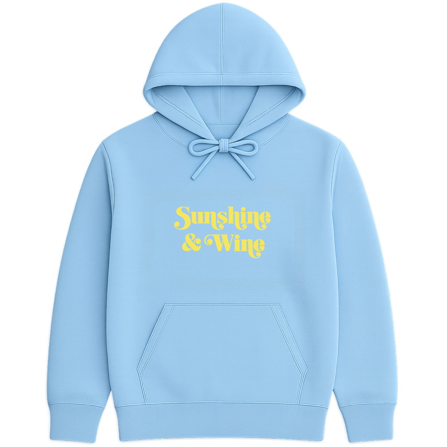 Sunshine & Wine Hoodie - Blue mockup