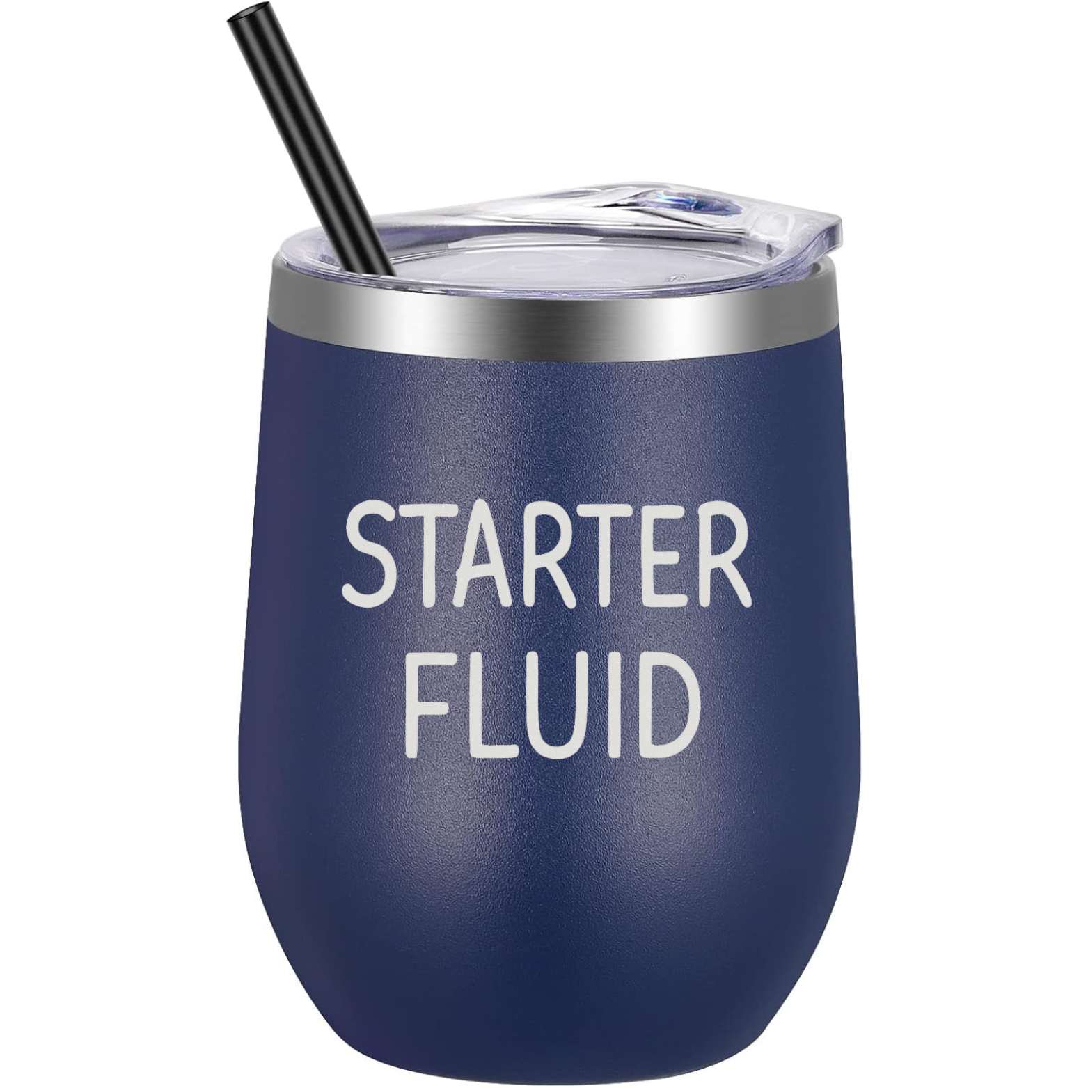 Starter Fluid Wine Tumbler - Navy