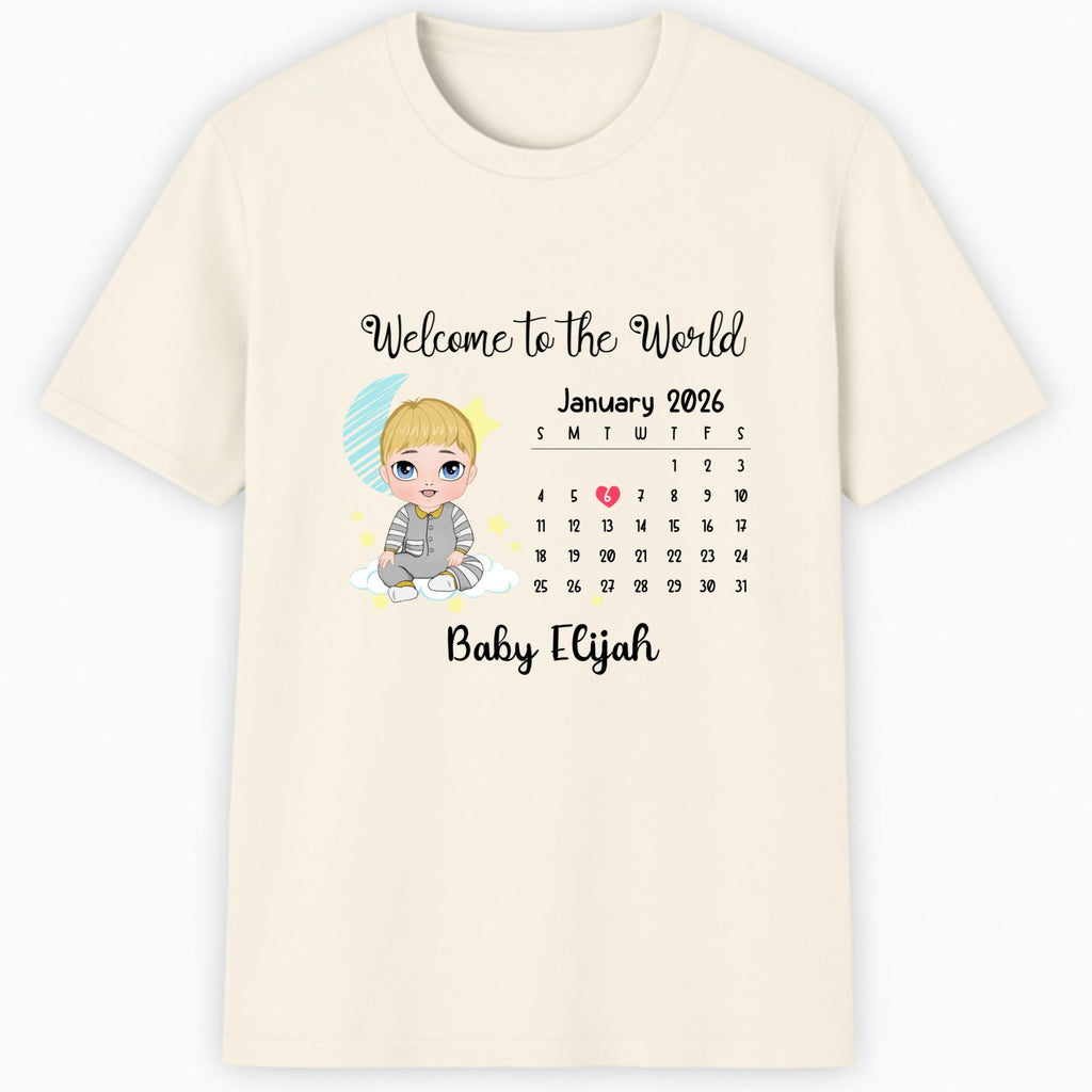 Welcome to the World Classic T-Shirt hero product mockup