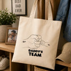 Daddy's team Tote Bag hero product mockup