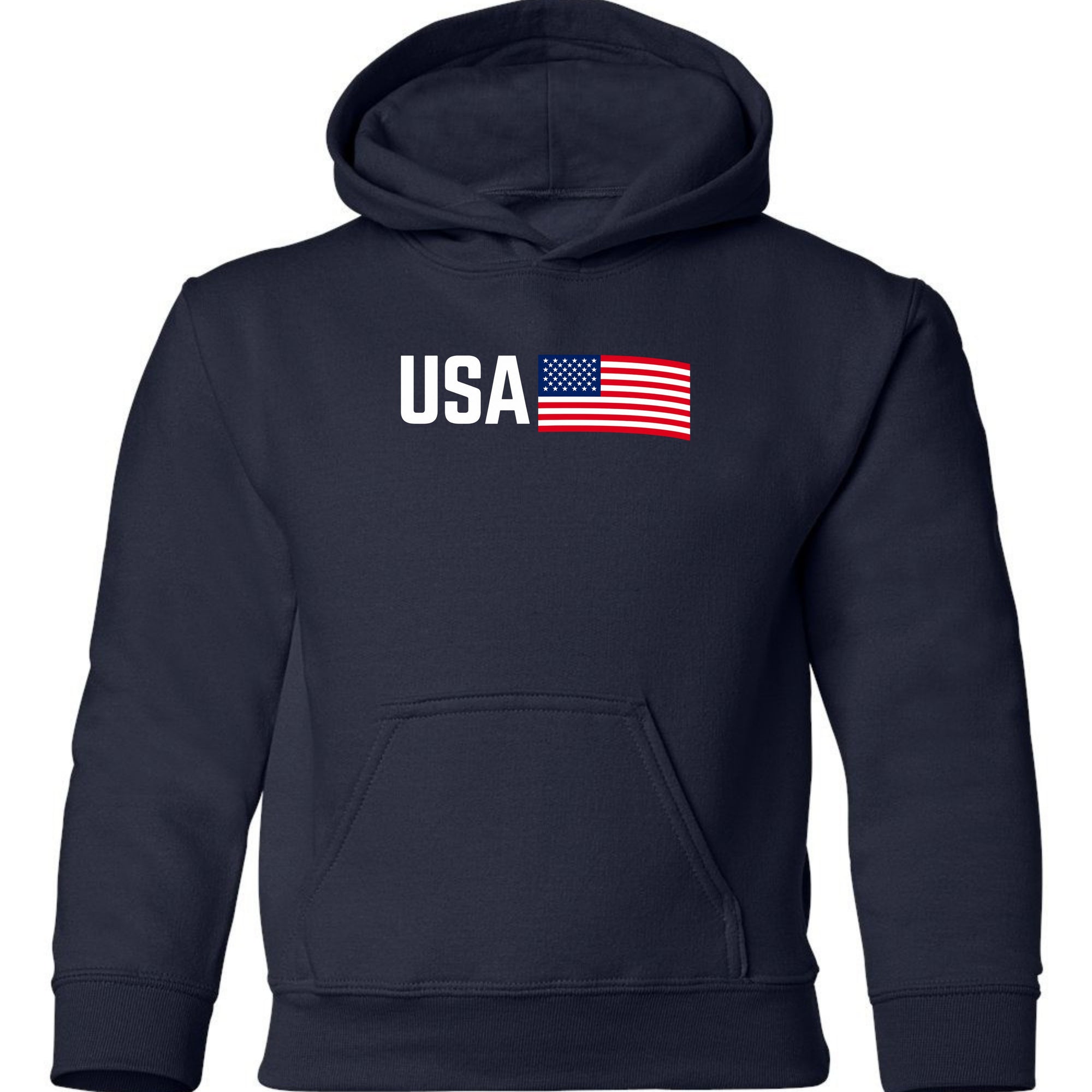 USA Youth Hoodie - Navy front mockup