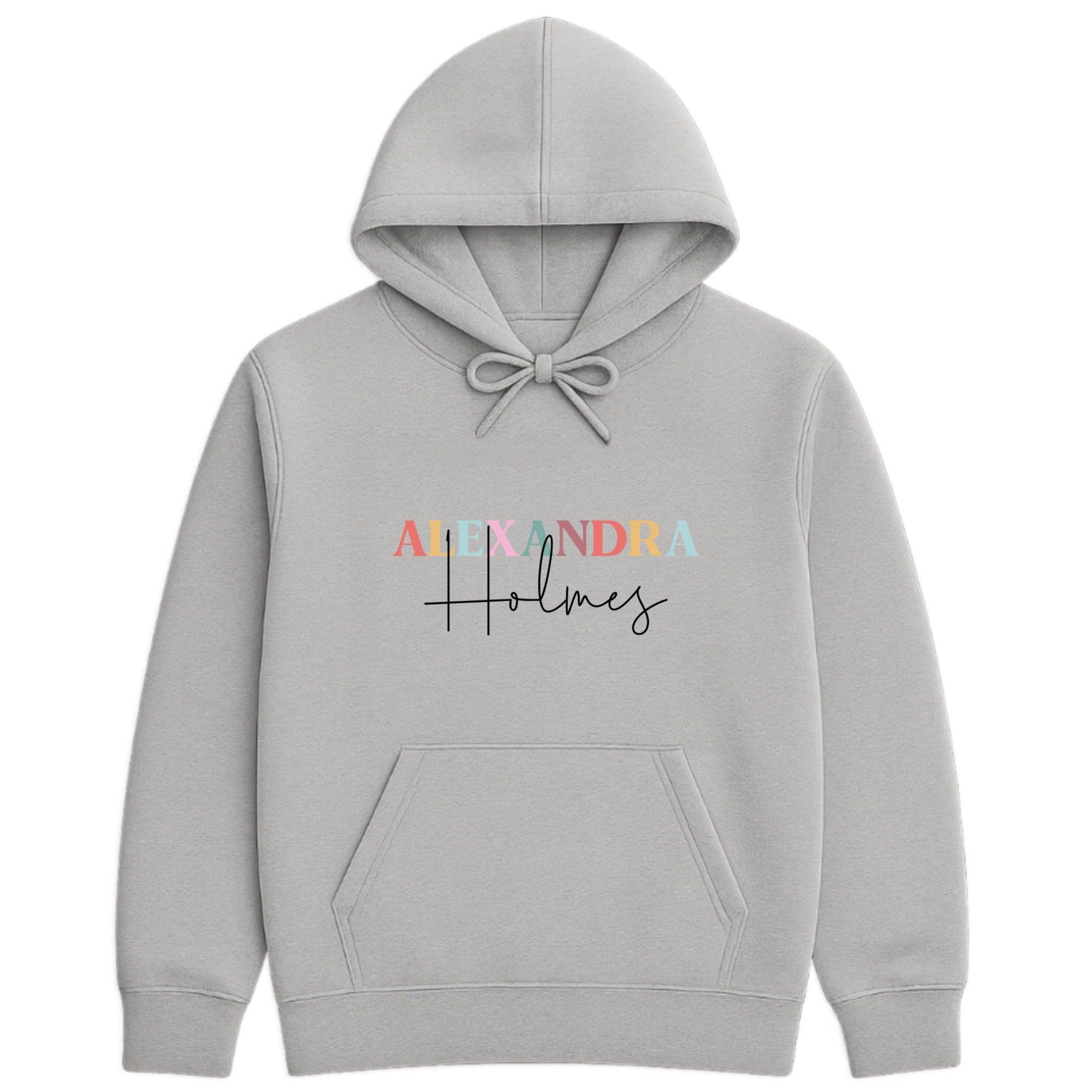 Colorful Name Hoodie hero product mockup