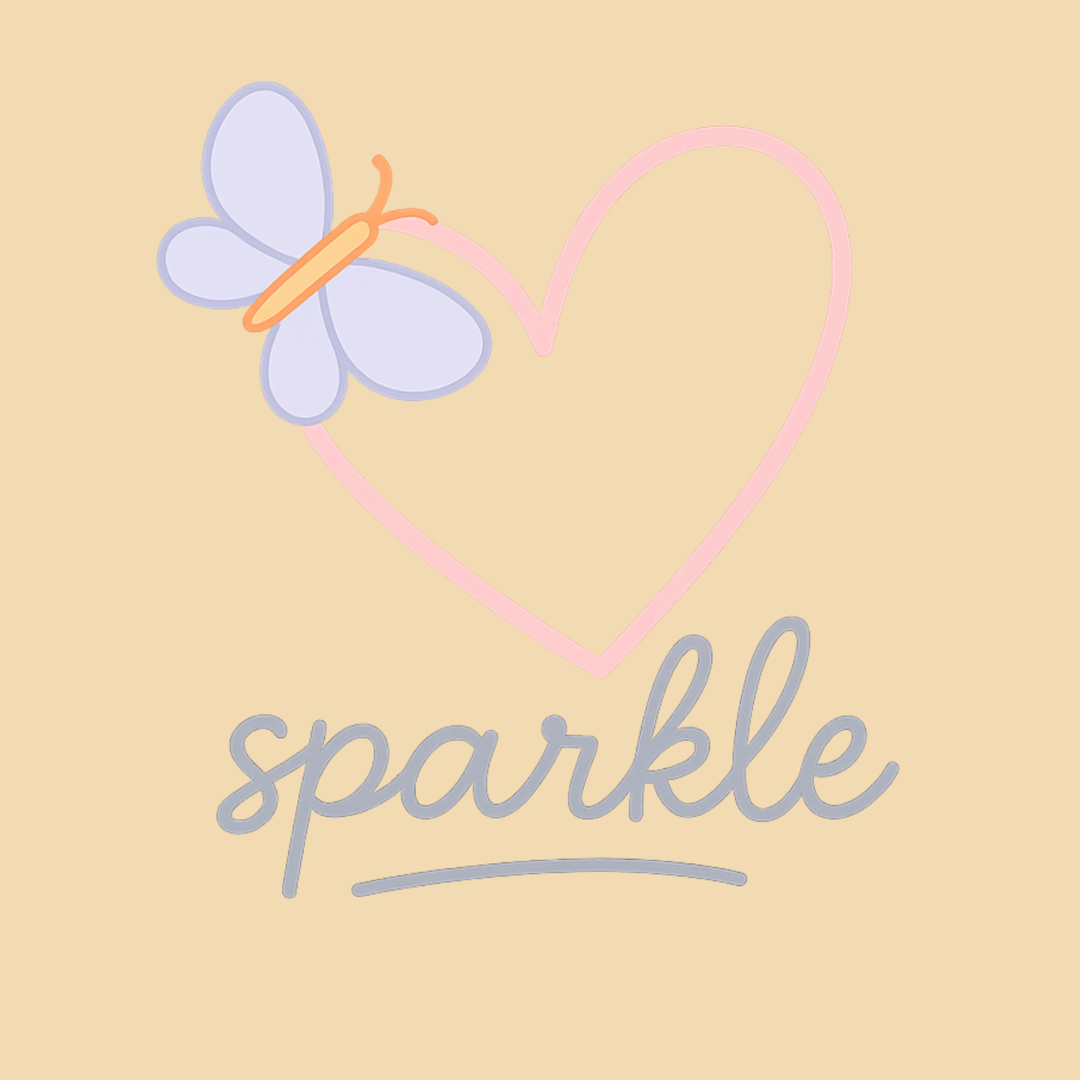 Sparkle Hoodie – Cute Butterfly Heart Graphic Sweatshirt – Pastel Aesthetic Gift