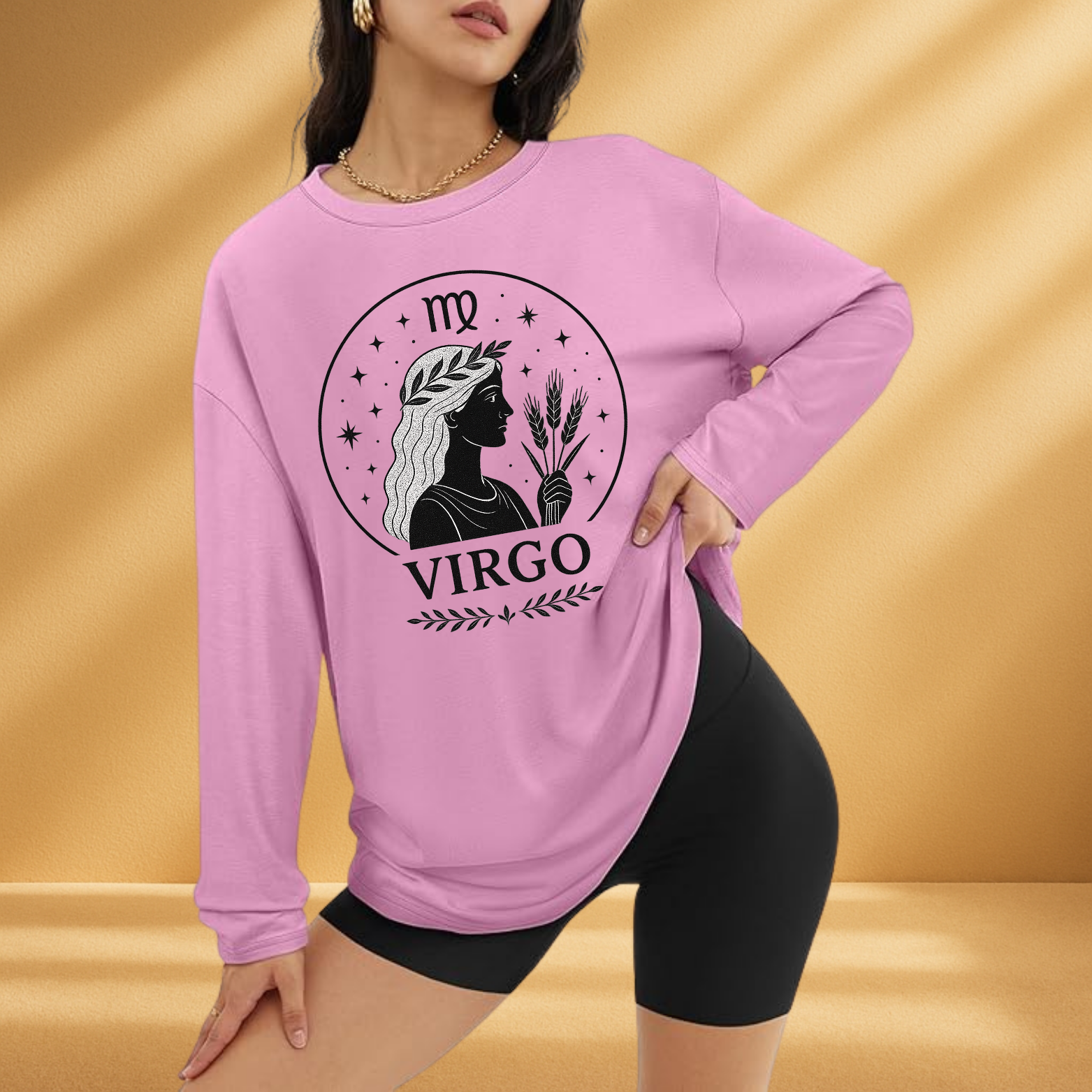 Virgo Long Sleeve Tee – Zodiac Astrology Horoscope Graphic Shirt
