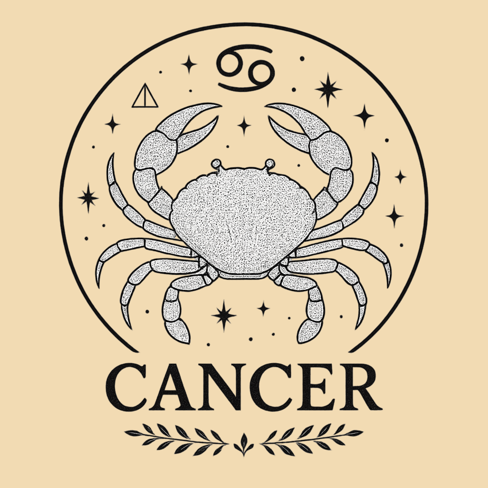 Cancer Long Sleeve Tee – Zodiac Astrology Horoscope Graphic Shirt