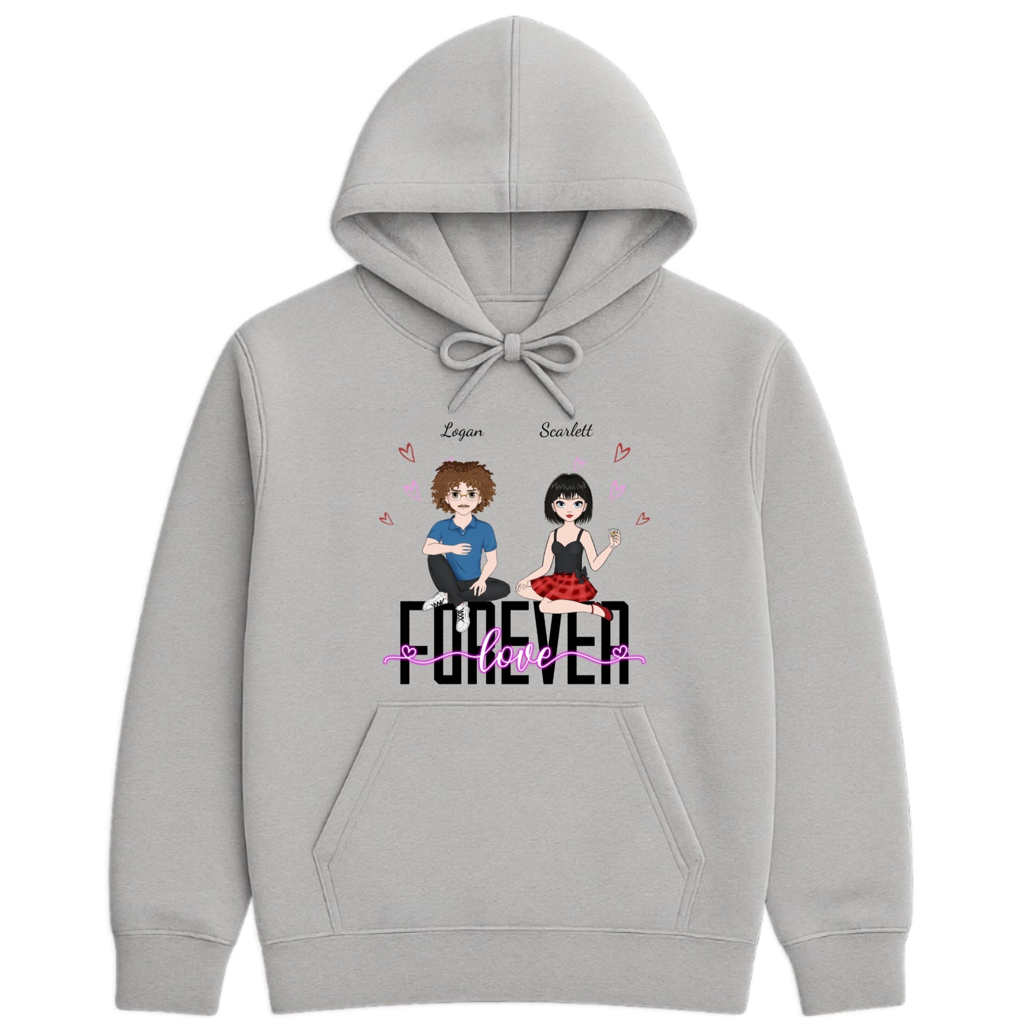 Forever love Hoodie hero product mockup