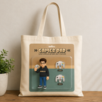 Gamer Dad Tote Bag hero product mockup