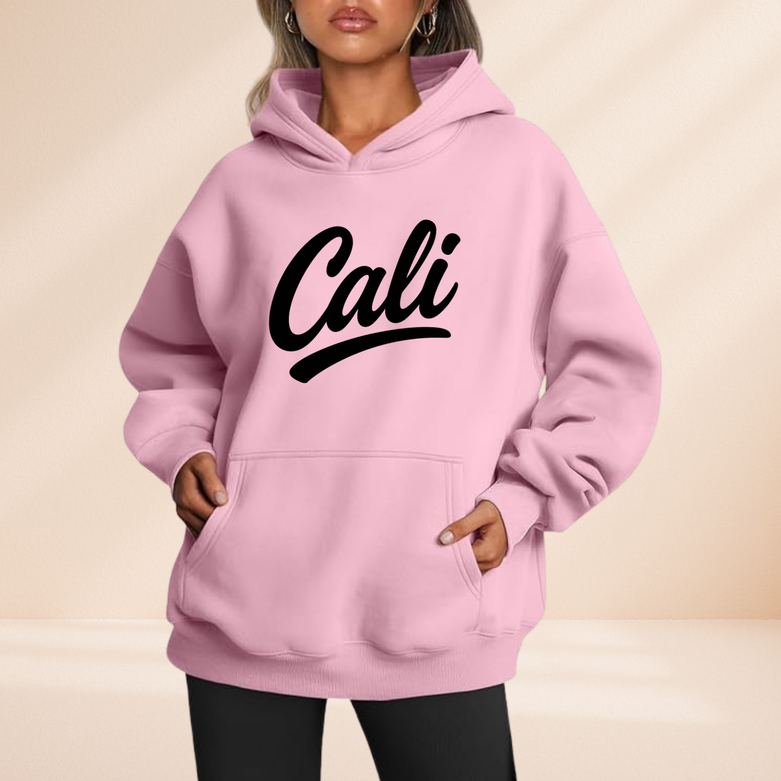 Cali Hoodie – Minimal California Script Graphic Sweatshirt – West Coast Style