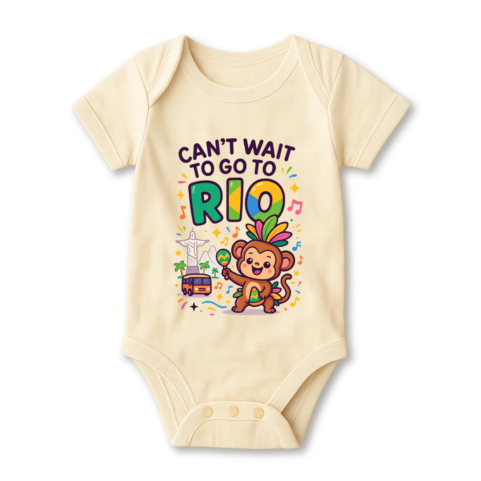 Can't Wait To Go To Rio Baby Onesie color variation 3