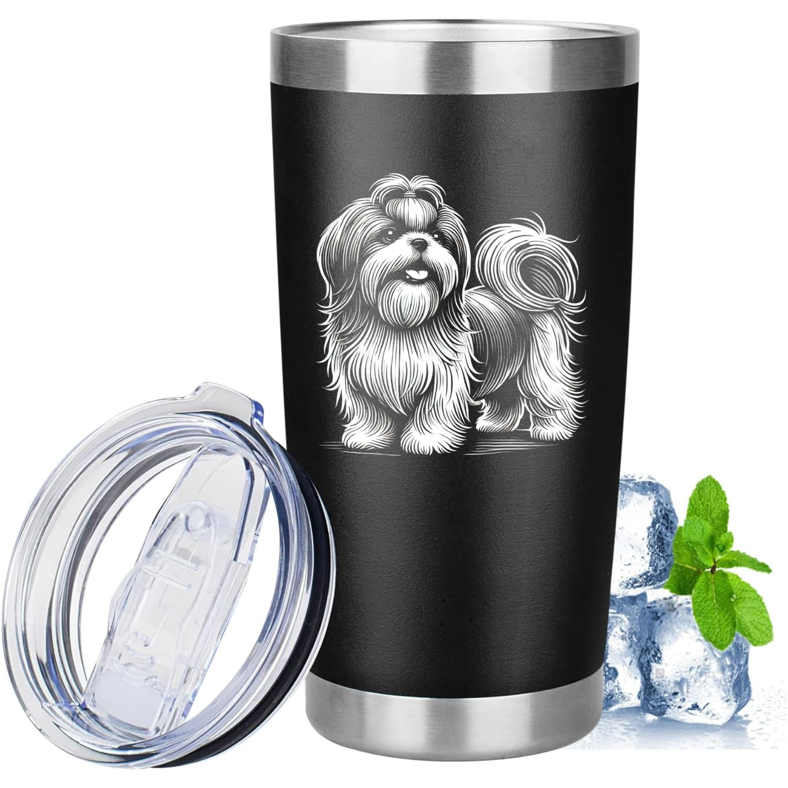Shih Tzu 20oz Tumbler - Black