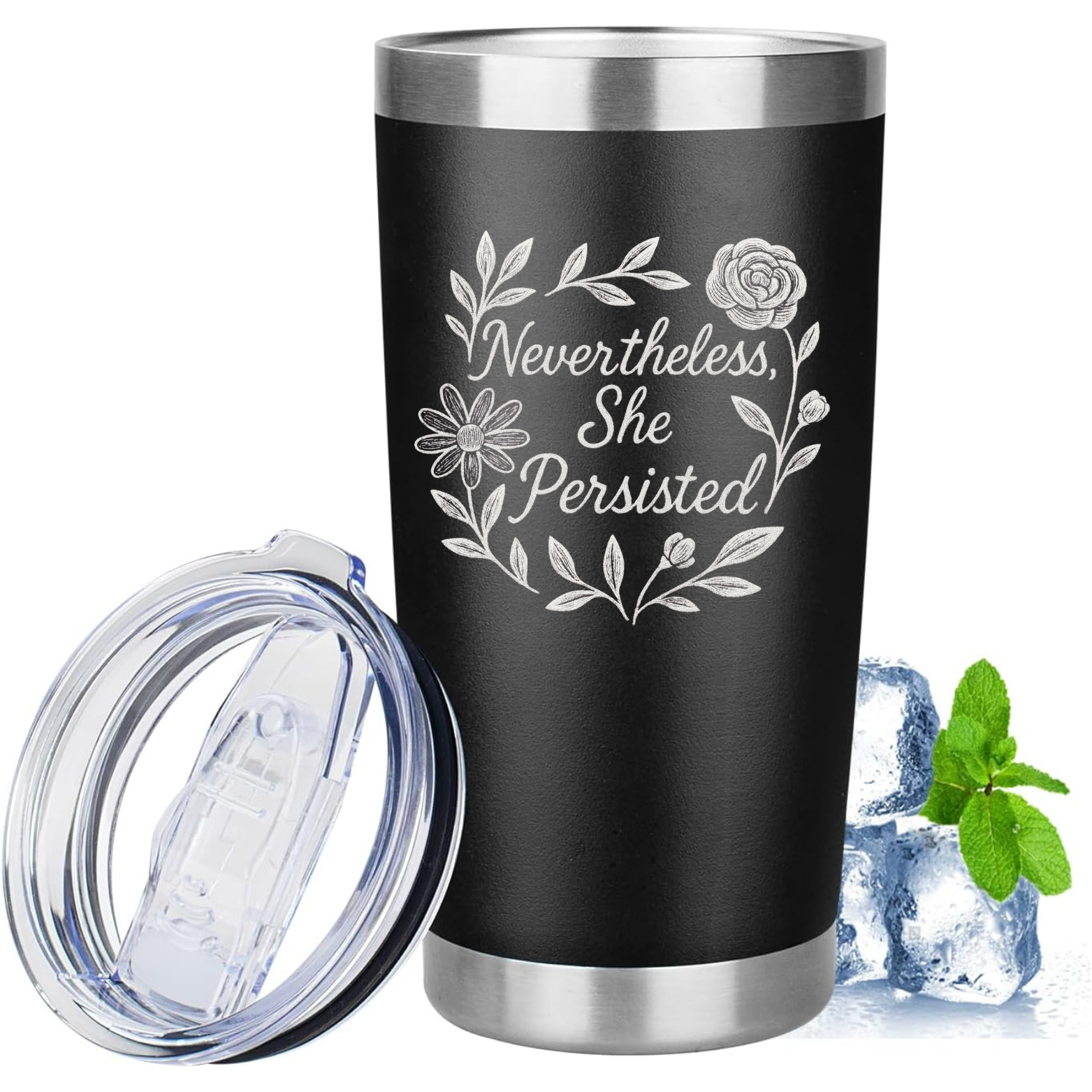 Nevertheless She Persisted 20oz Tumbler - Black