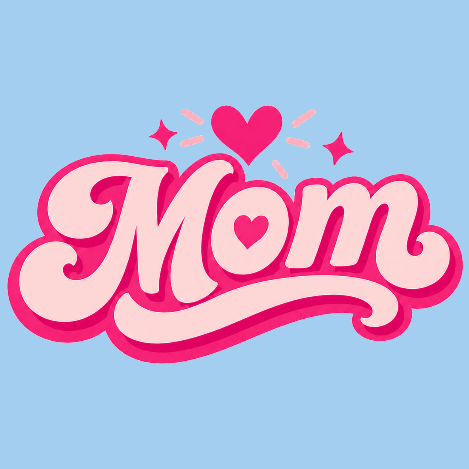 Mom Heart Hoodie - Blue design preview