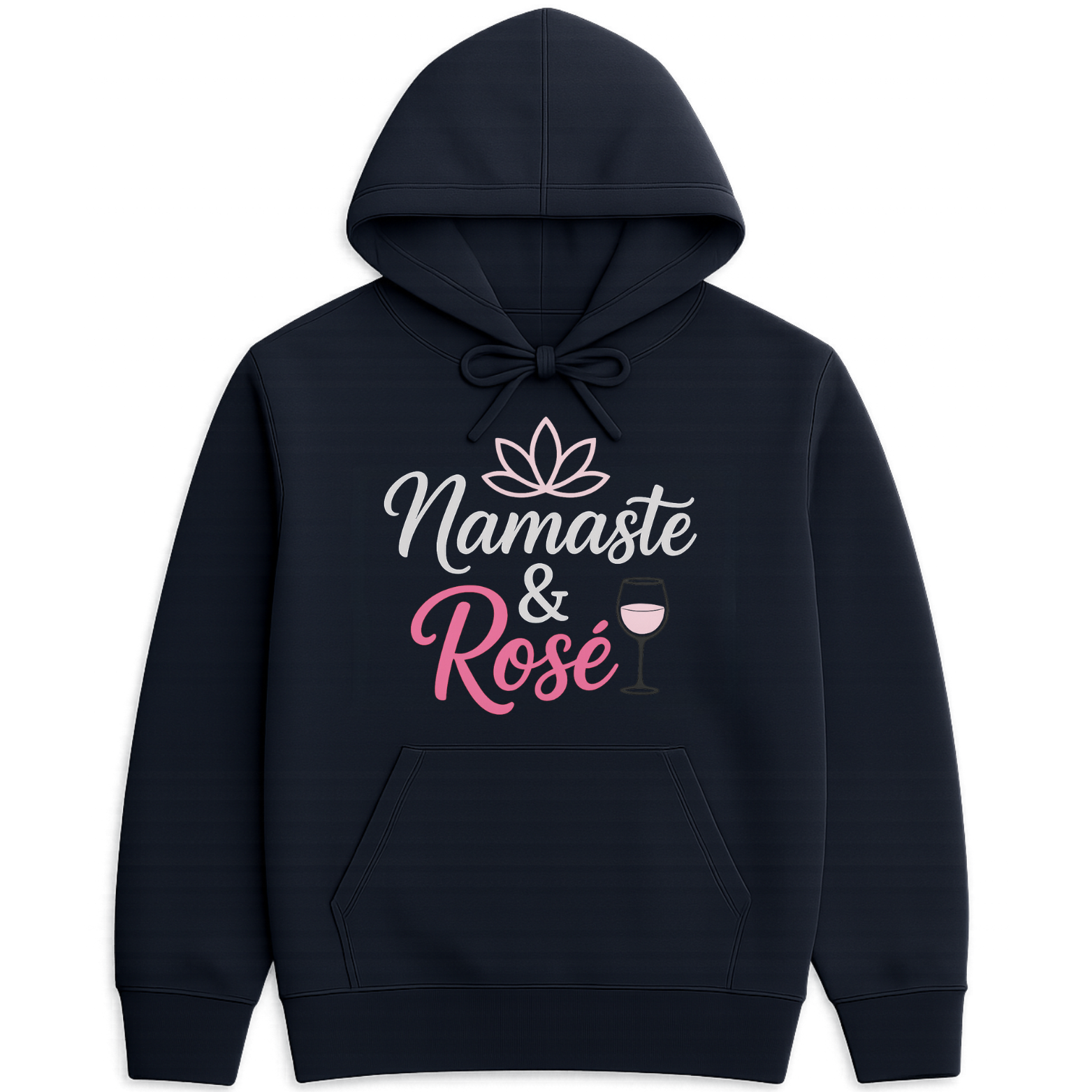Namaste And Rose Hoodie - Navy