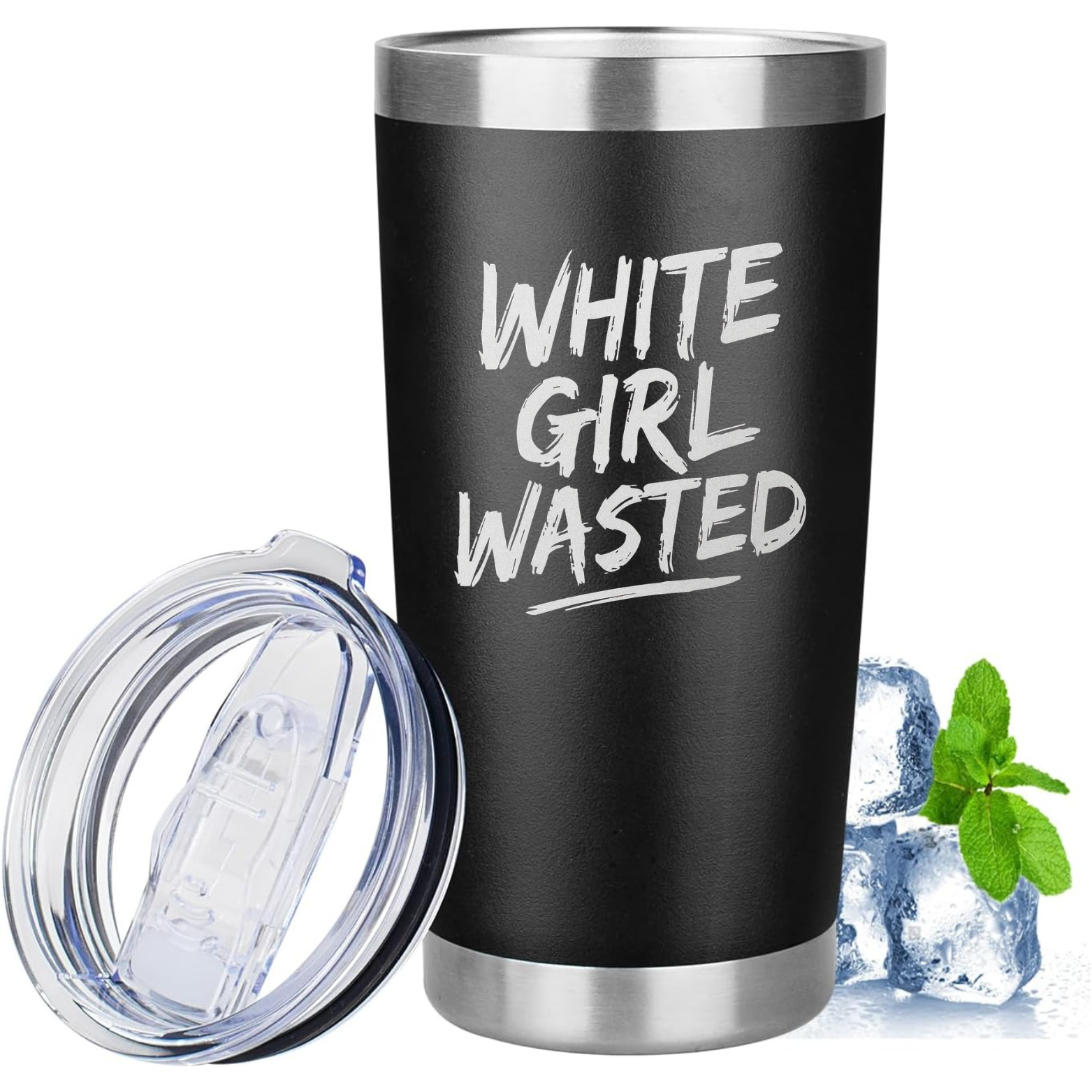 White Girl Wasted 20oz Tumbler - Black