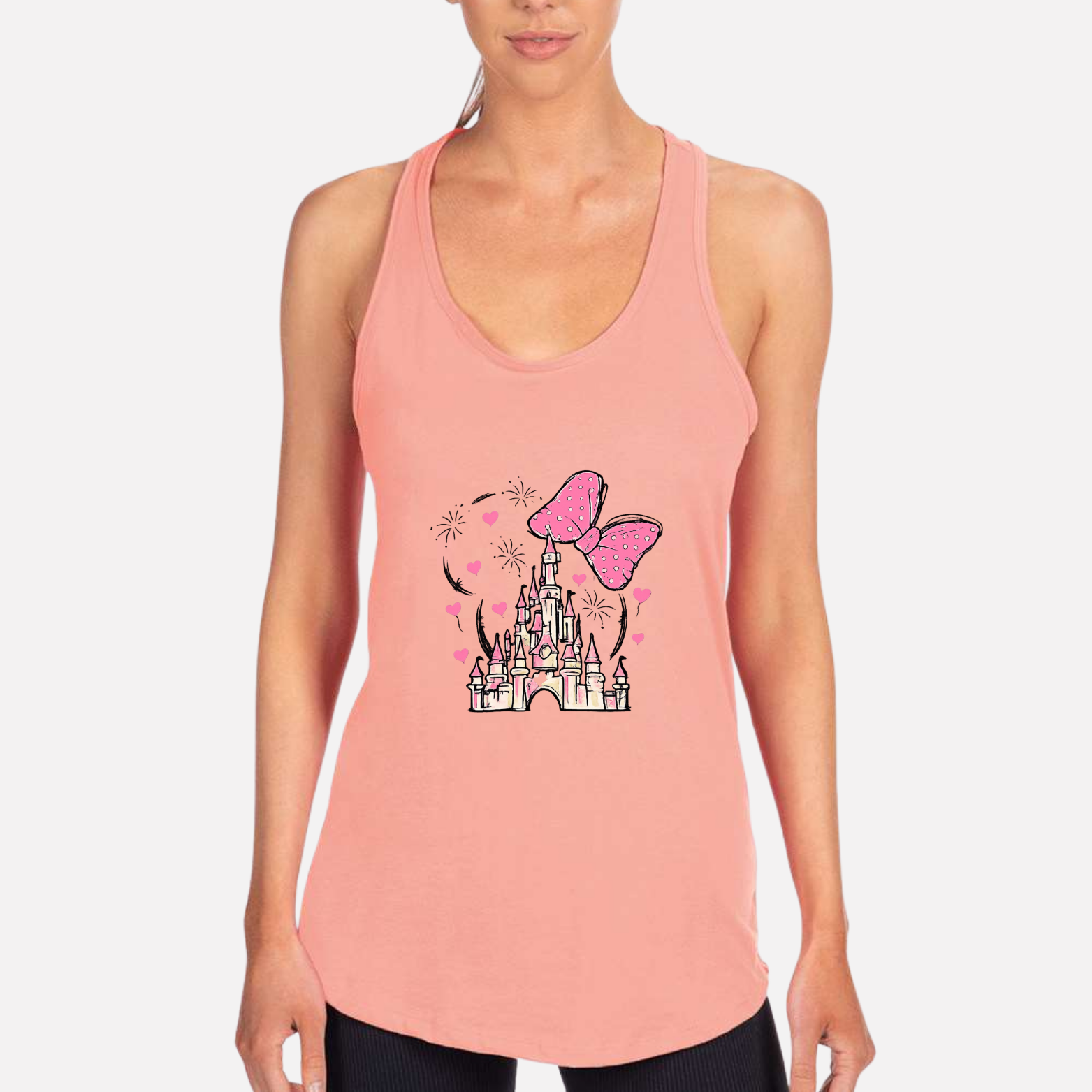Magical Women's Racerback Tank - Desert Pink front mockup