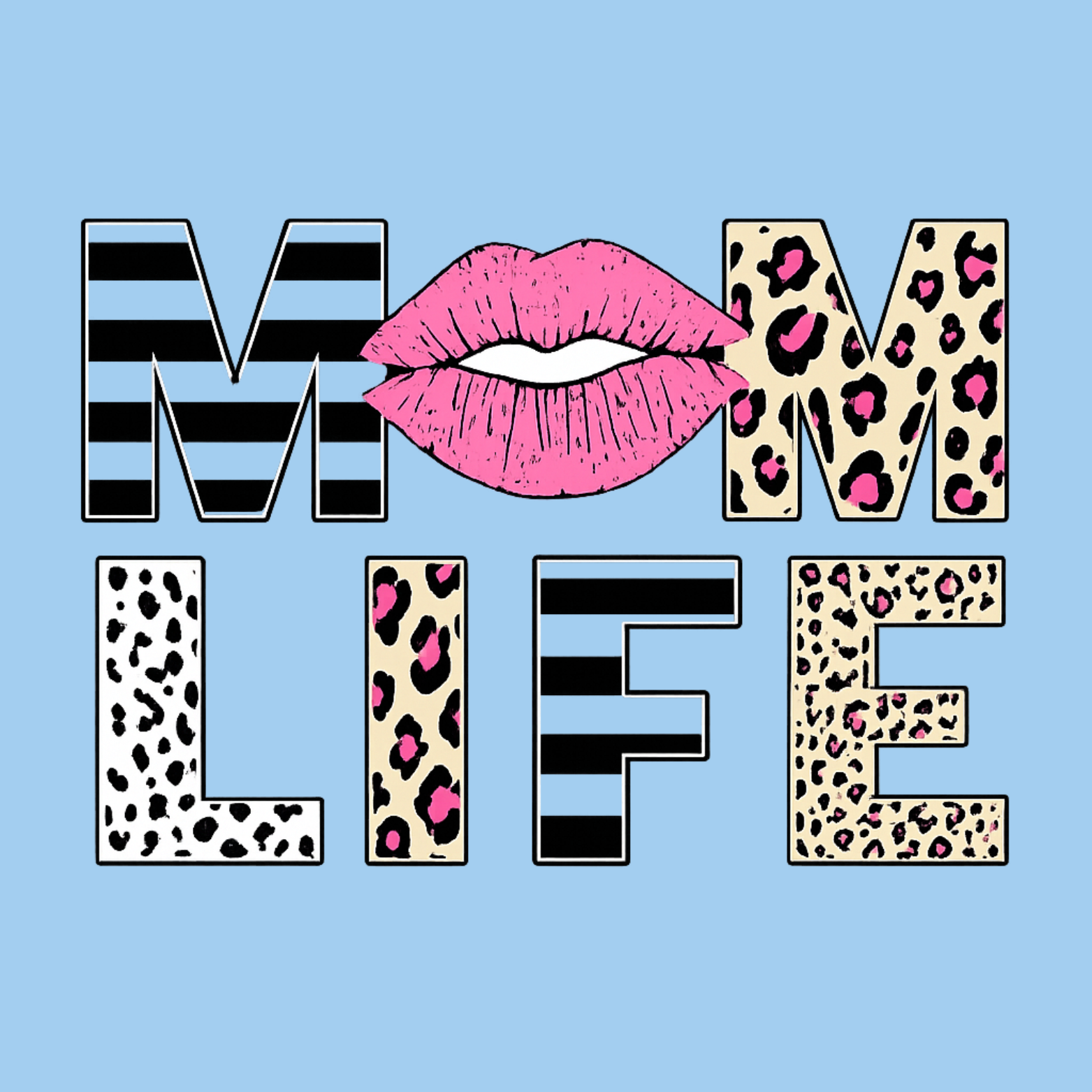 Mom Life Hoodie - Blue design preview