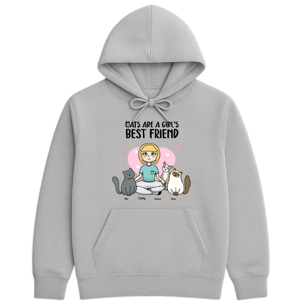 Cats are a girl's best friend Hoodie hero product mockup