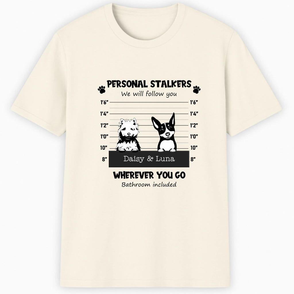 Personal Stalker - Dogs Black and White Classic T-Shirt hero product mockup