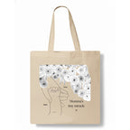 Momma's tiny miracle Tote Bag hero product mockup