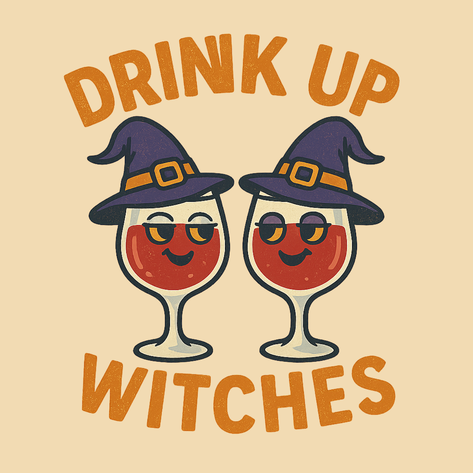 Drink Up Witches Hoodie – Funny Halloween Wine Glass Graphic Sweatshirt – Spooky Season Gift