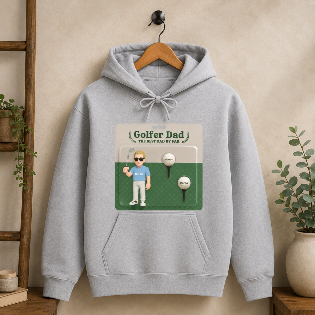 Golfer Dad Hoodie hero product mockup