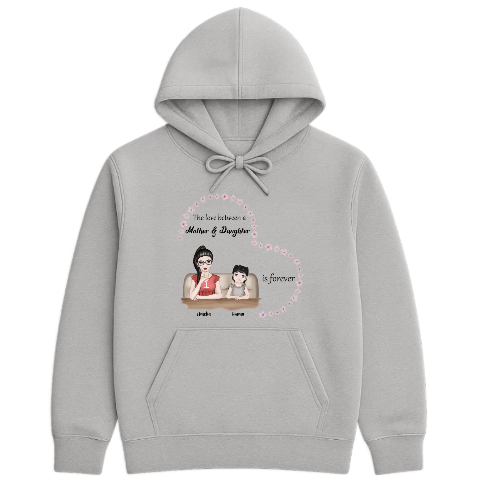 The love between a mother and daughter is forever Hoodie hero product mockup