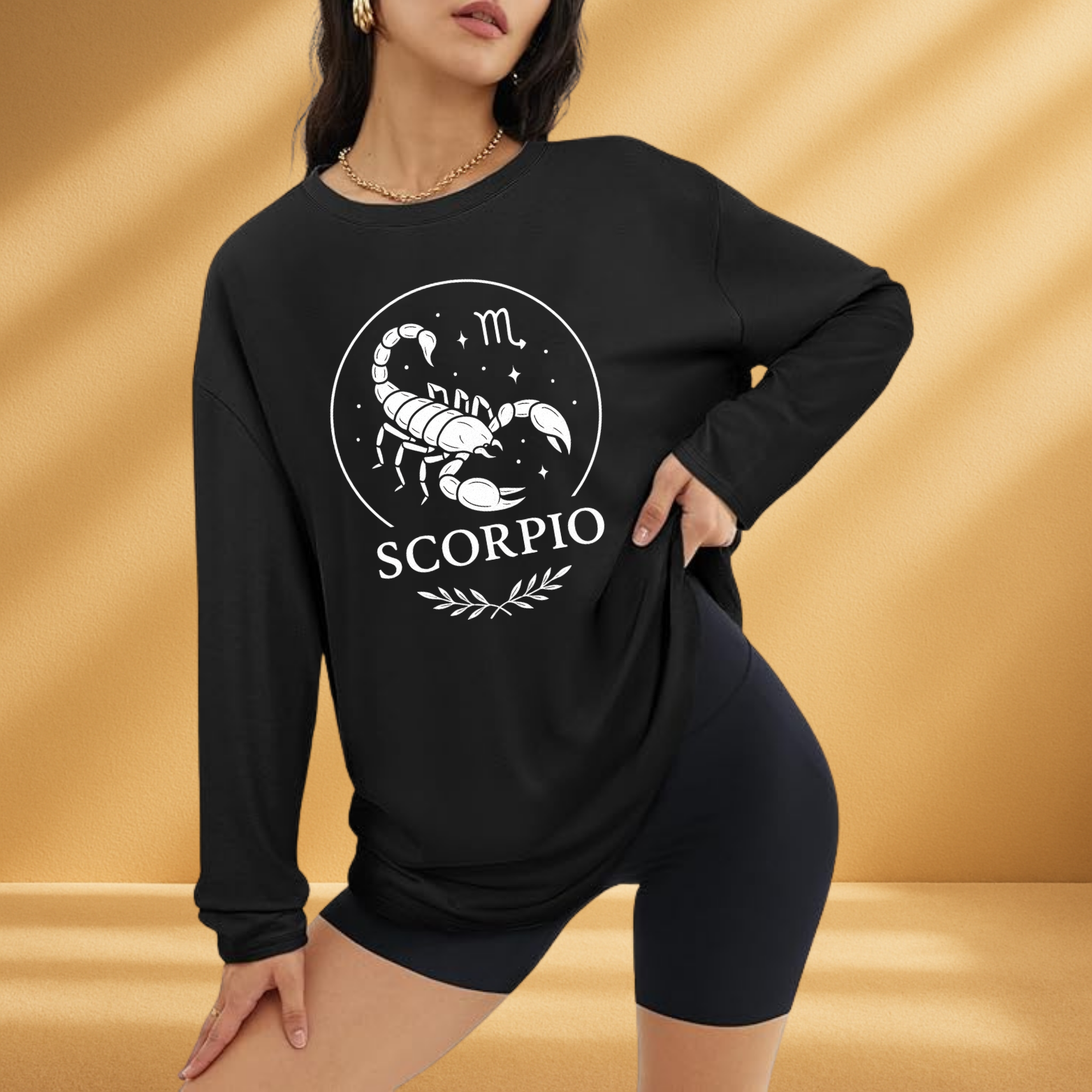 Scorpio Long Sleeve Tee – Zodiac Astrology Horoscope Graphic Shirt