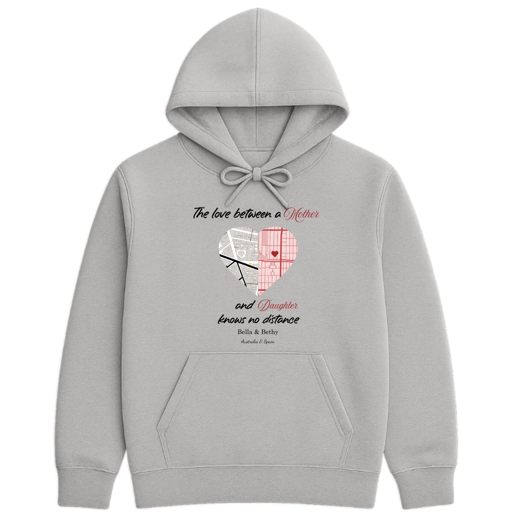 The love between... Hoodie hero product mockup