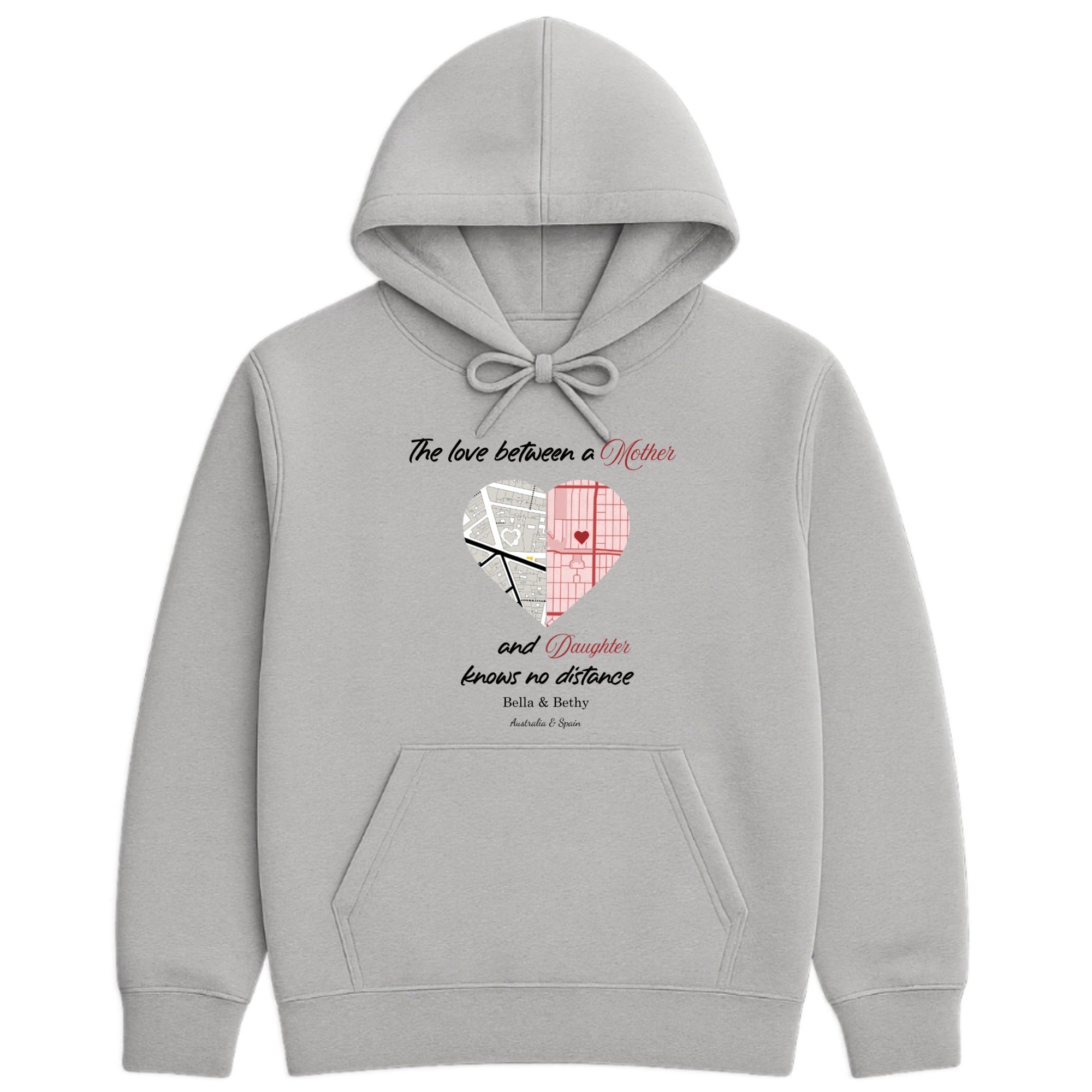 The love between... Hoodie hero product mockup