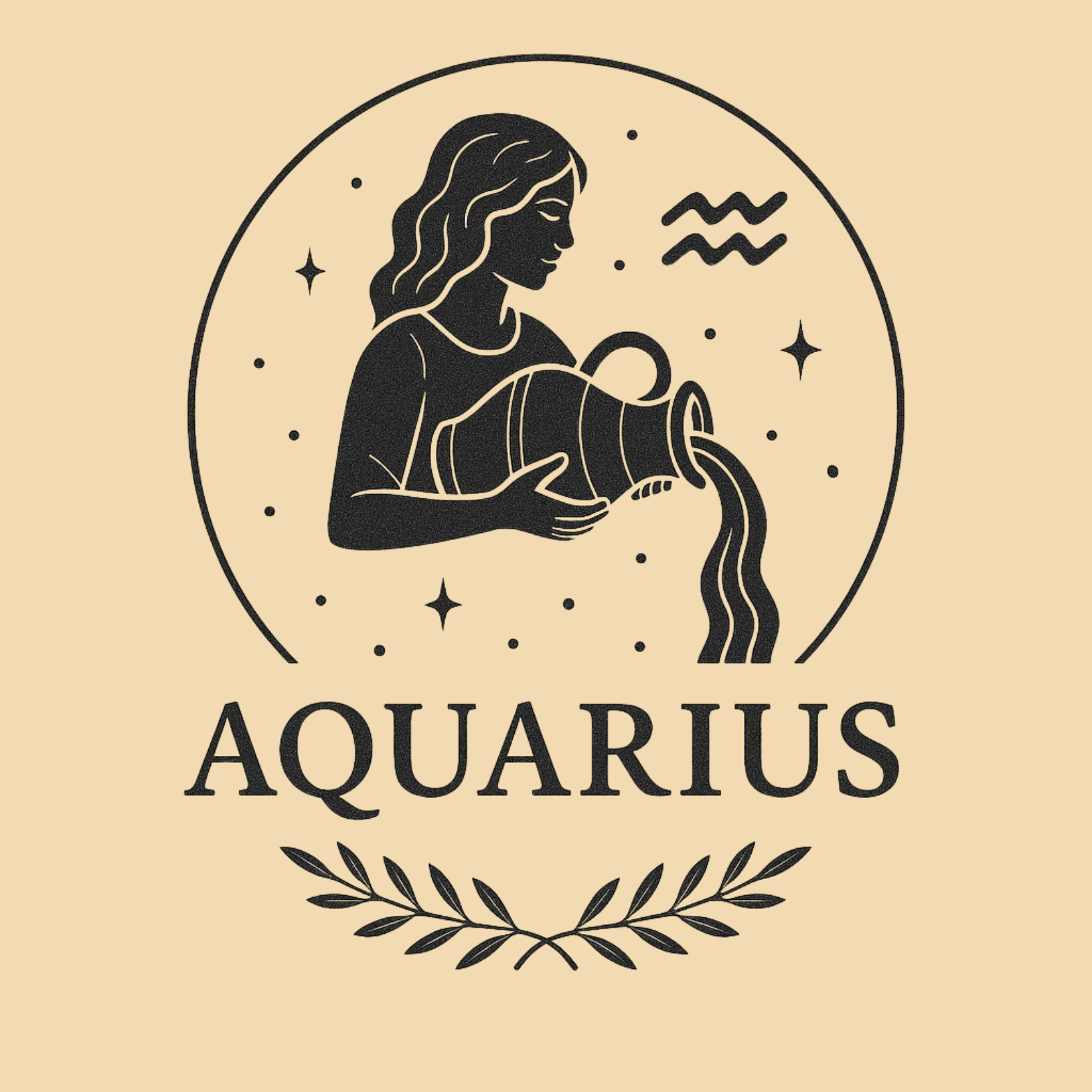 Aquarius Long Sleeve Tee – Zodiac Astrology Horoscope Graphic Shirt