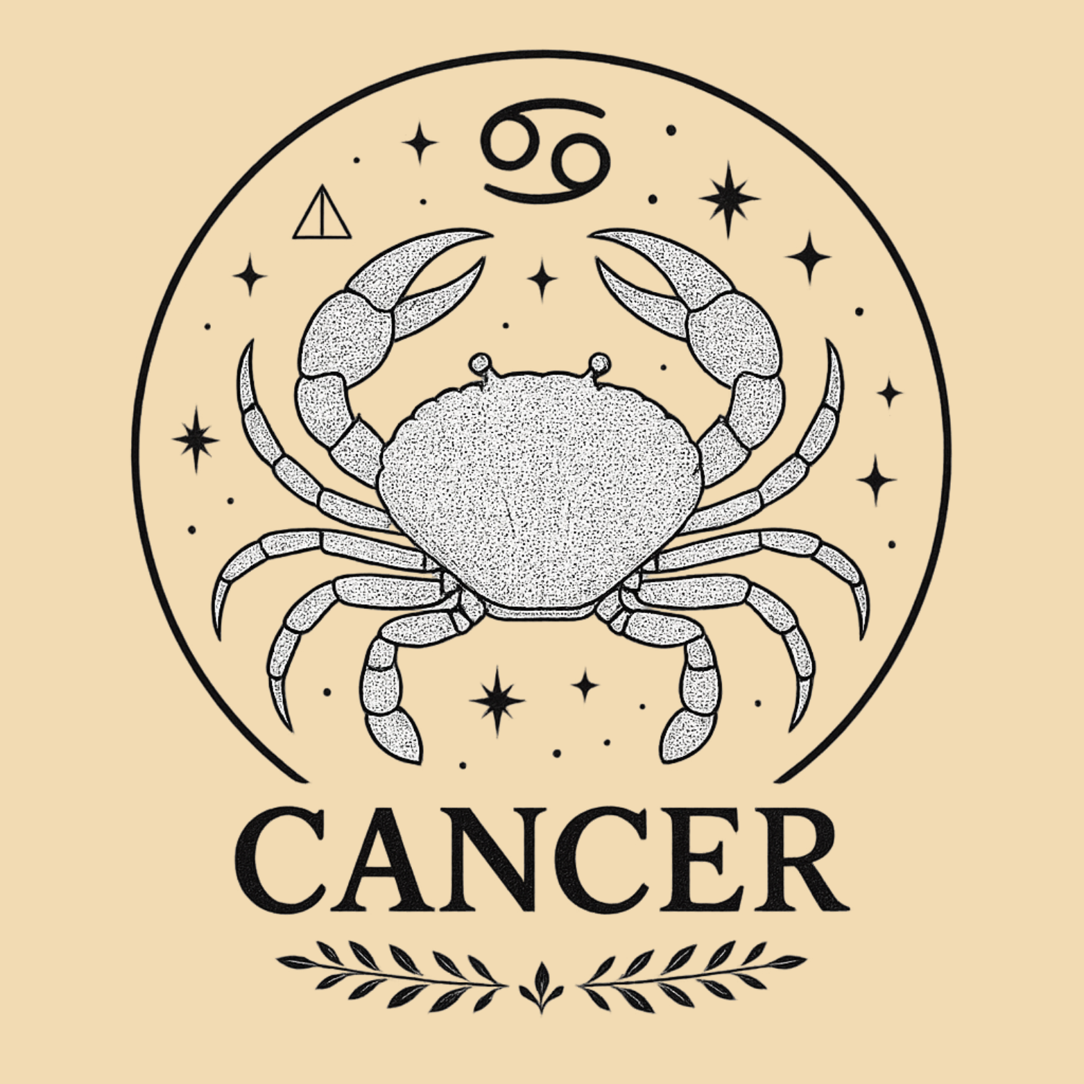 Cancer Pullover Hoodie – Zodiac Astrology Graphic Sweatshirt – Horoscope Star Sign
