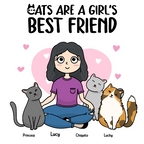 Cats are a girl's best friend Hoodie alternate product view 2