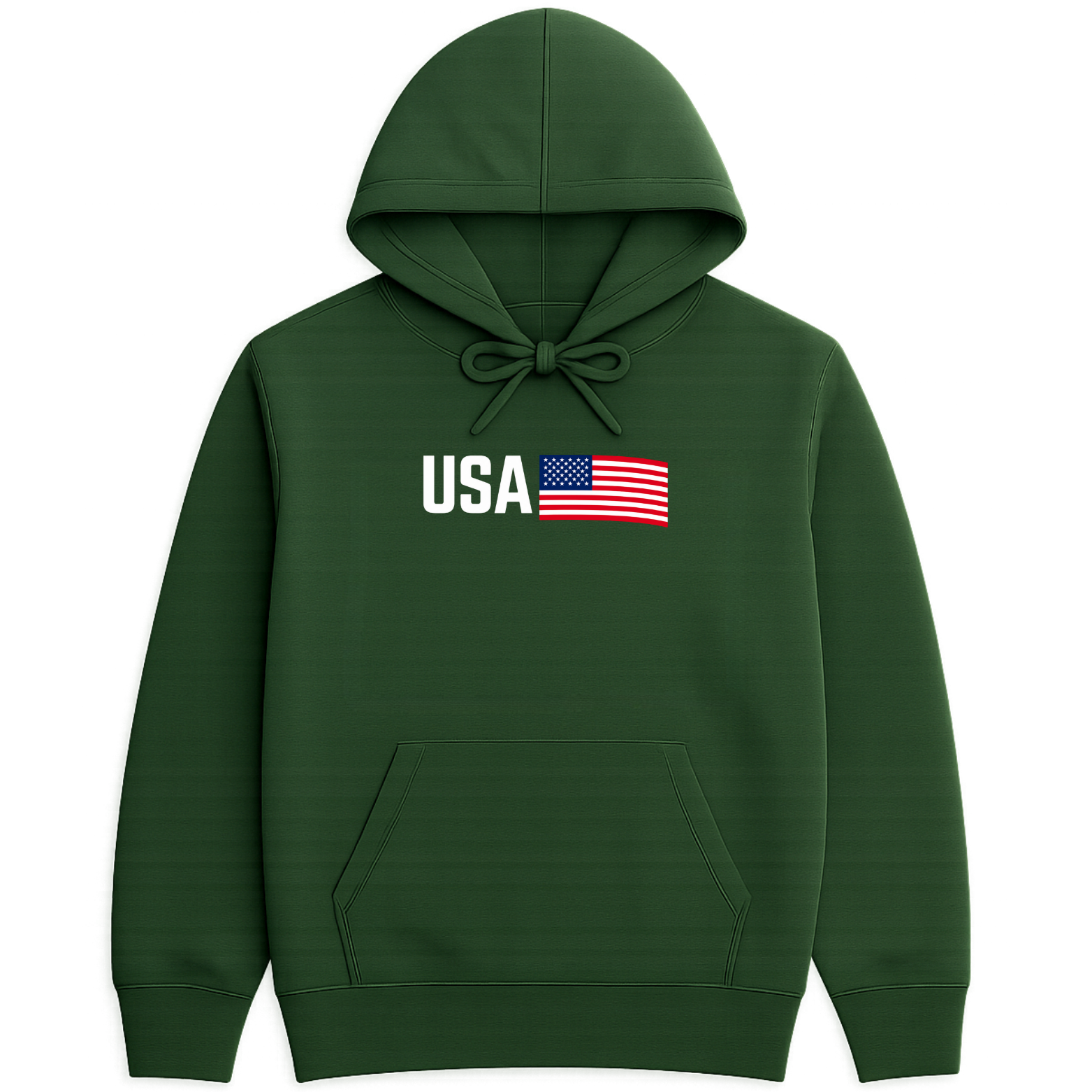 USA Hoodie - Forest Green mockup