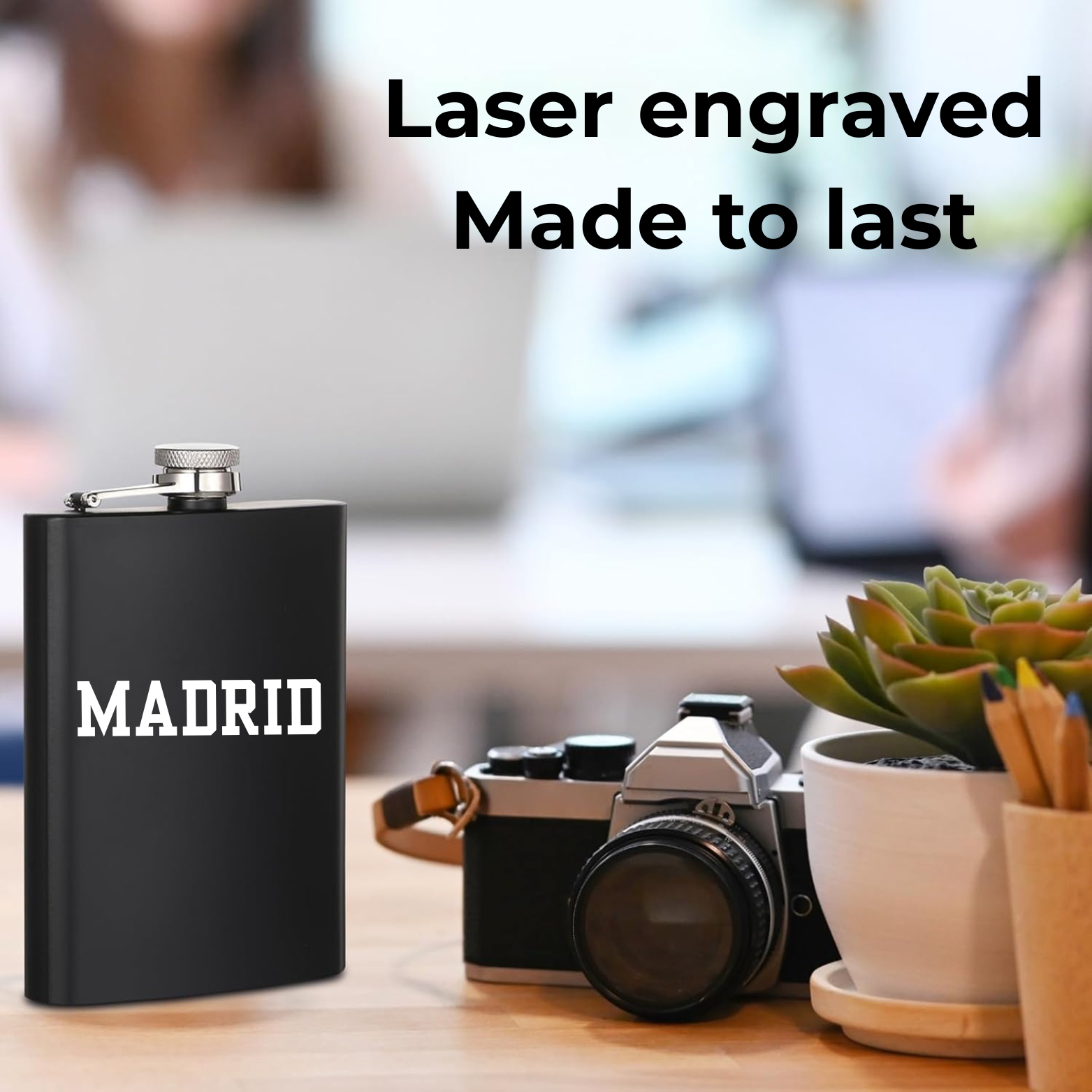 Madrid Flask - gift box and funnel