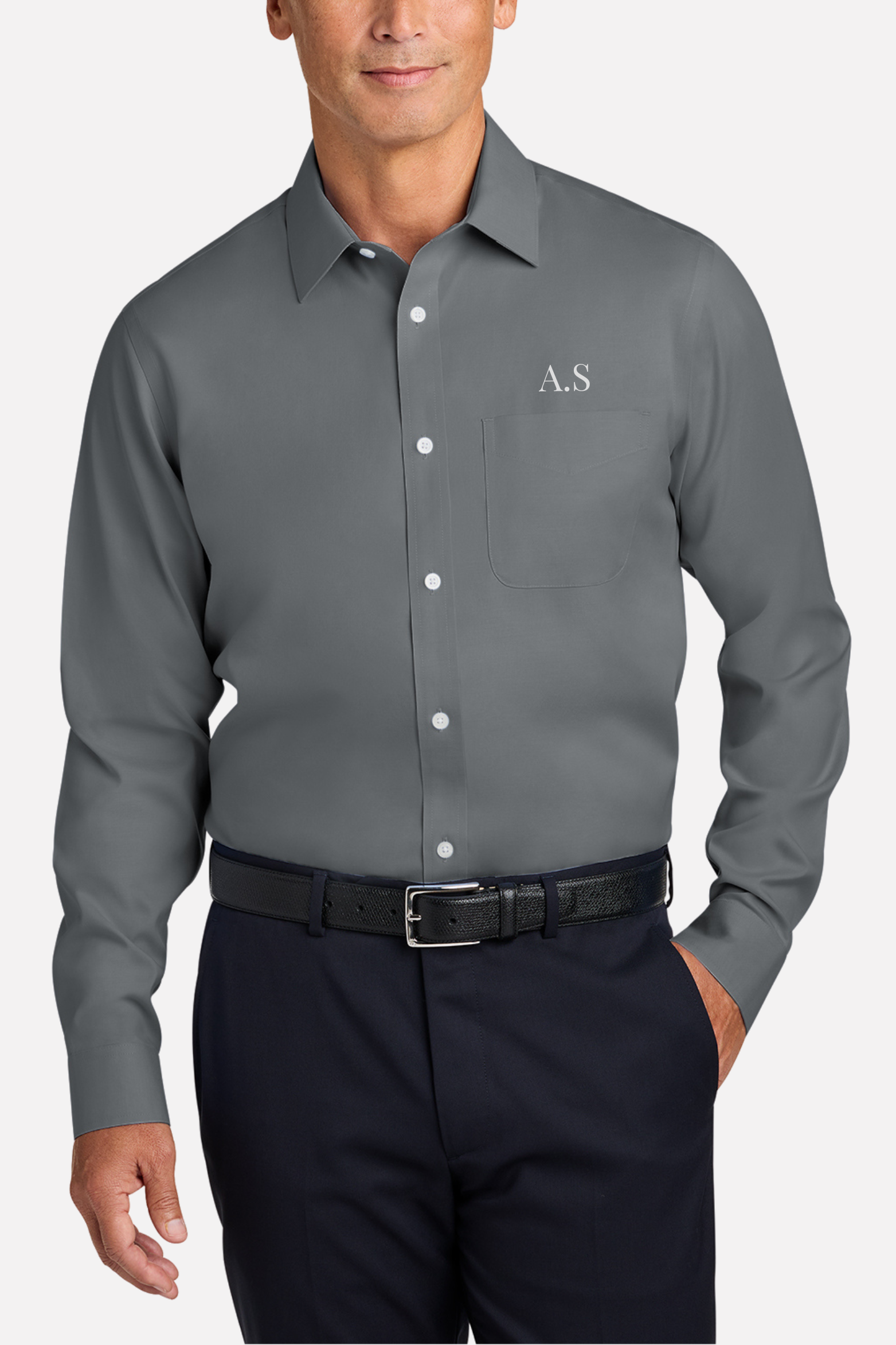 Initials Collar Shirt