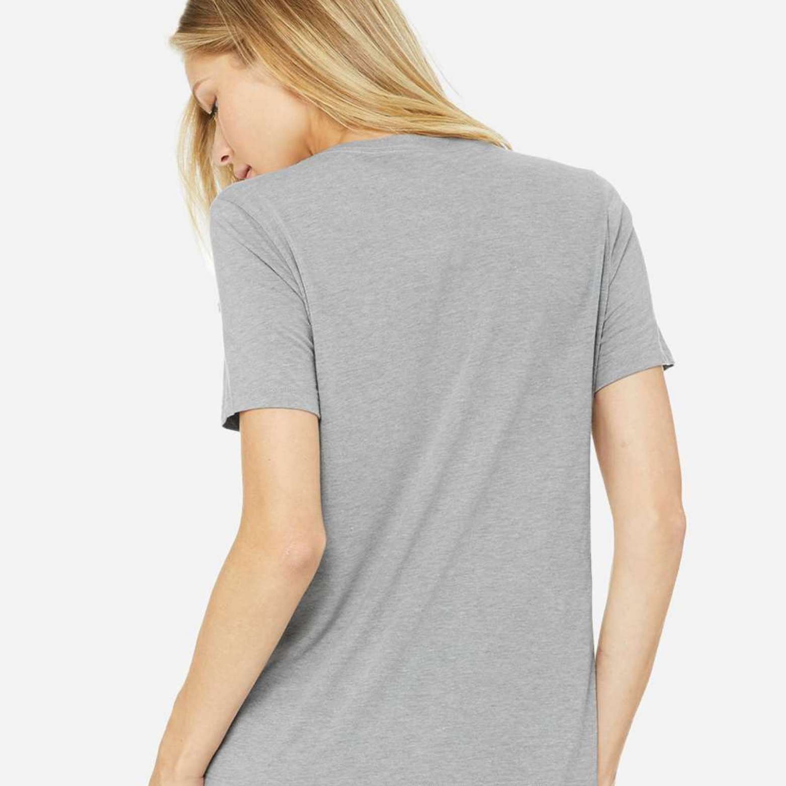 Mom Life Women's Ultra-Premium Triblend T-Shirt - Heather Grey back mockup