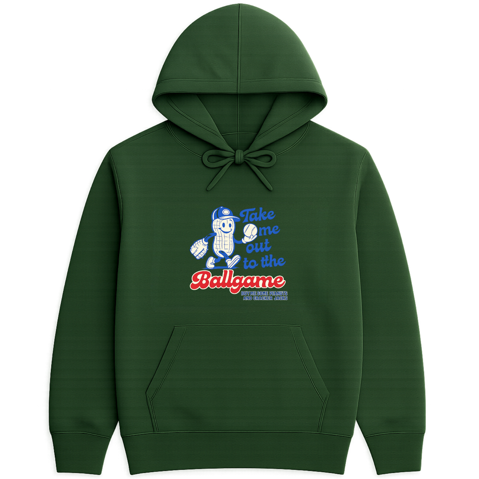 Take Me Out To The Ballgame Hoodie - Forest Green mockup