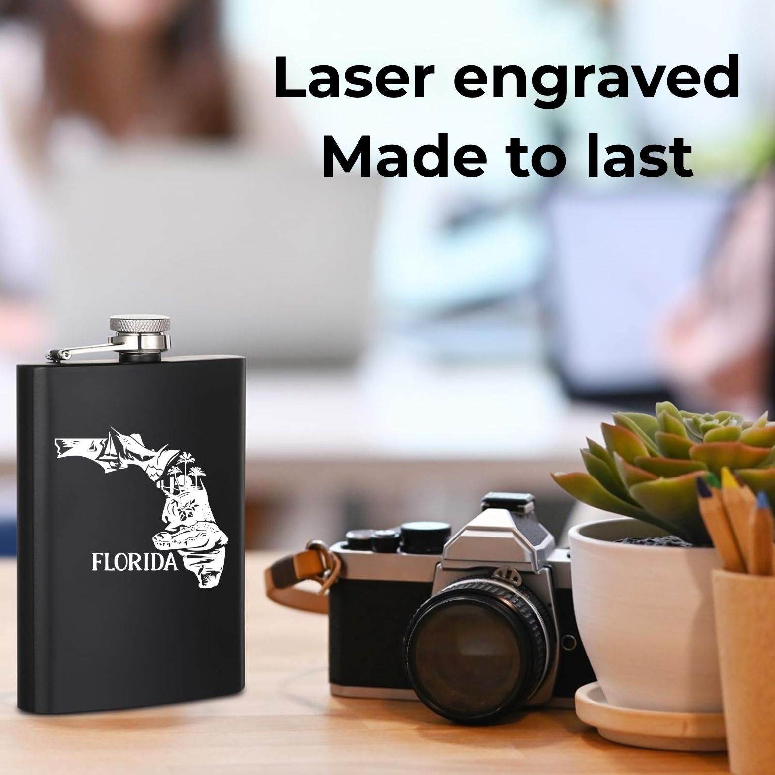 Florida Flask - gift box and funnel