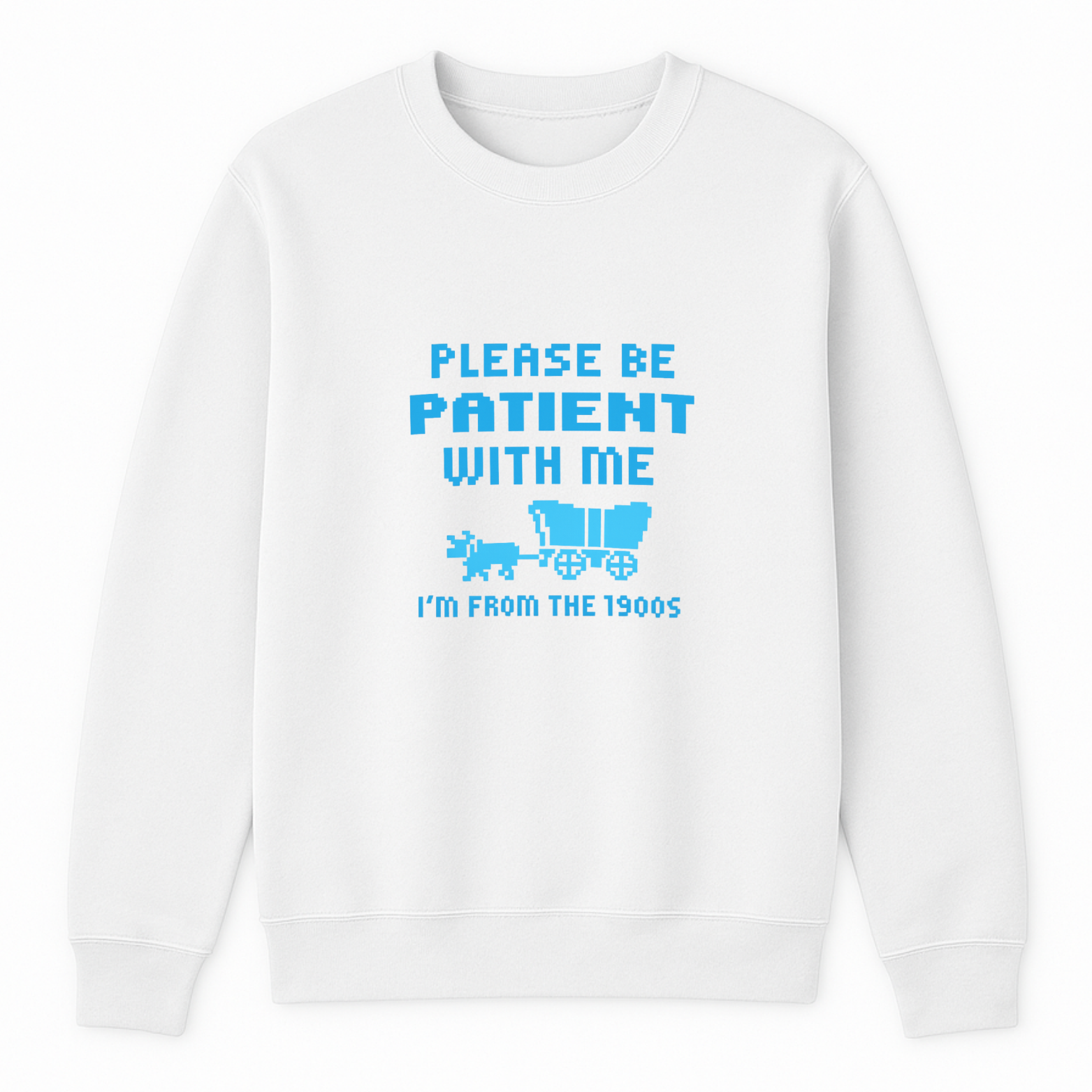 Please Be Patient I'm From The 1900s Crewneck Sweatshirt - Forest Green mockup