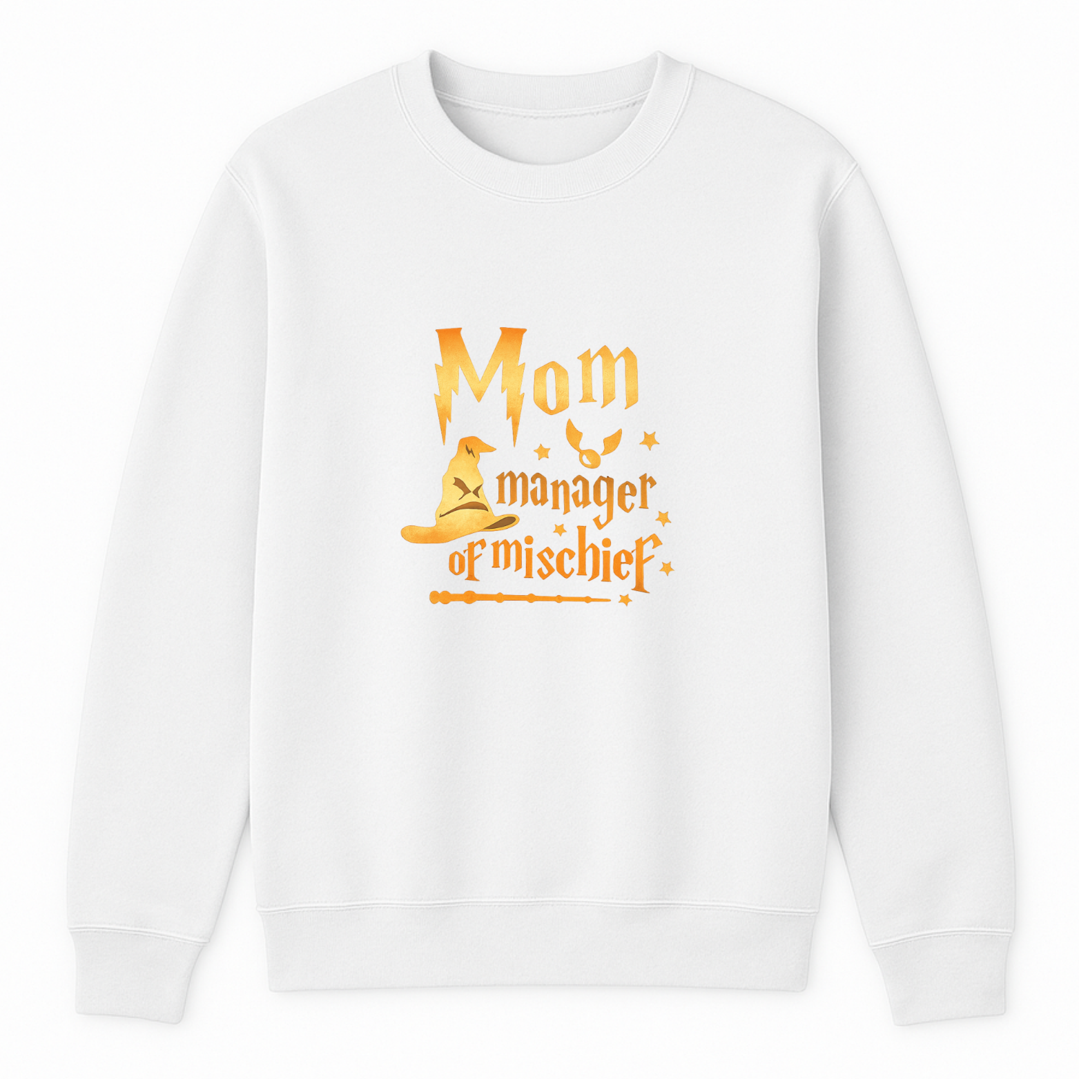 Mom Manager Of Mischief Crewneck Sweatshirt - Forest Green mockup