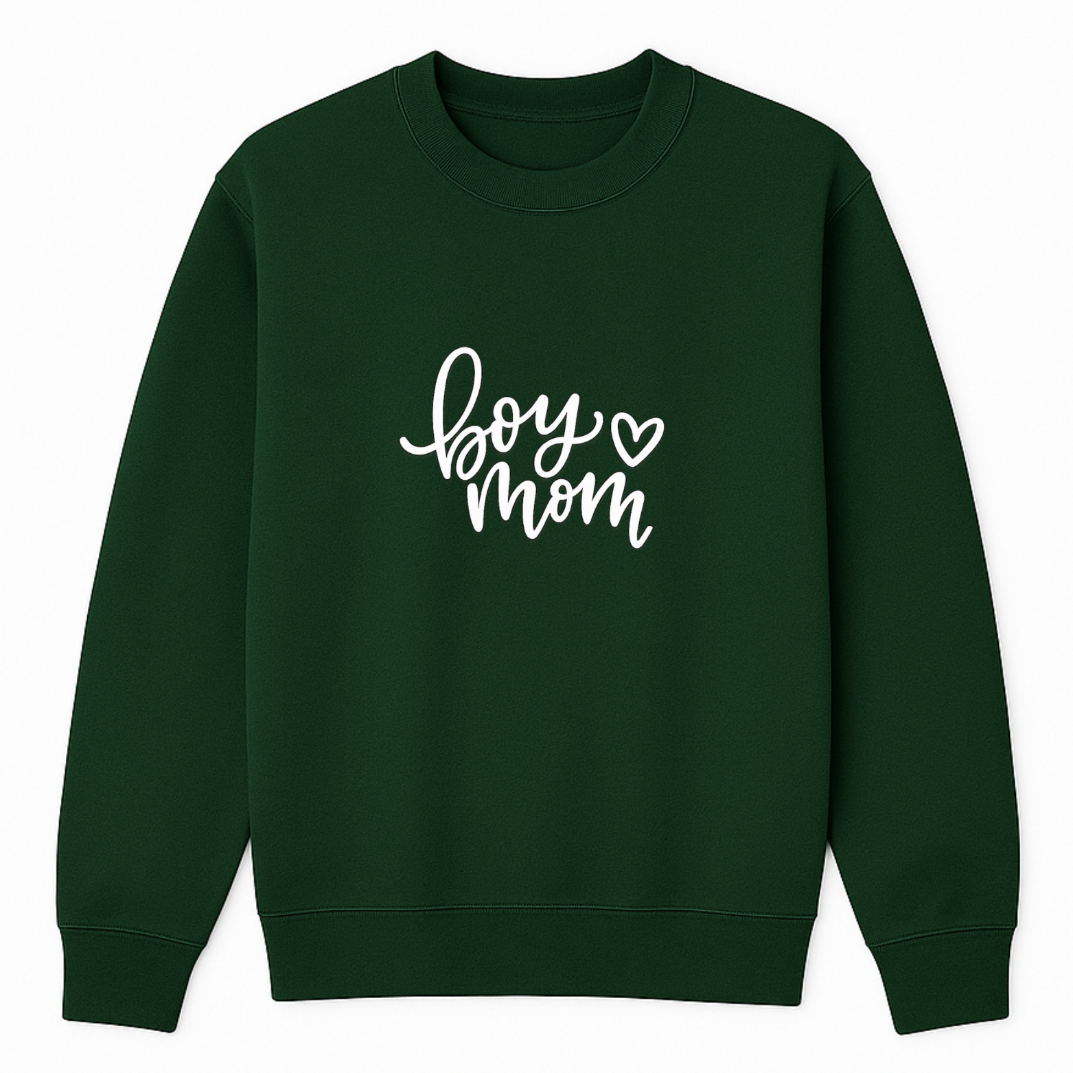 Boy Mom Crewneck Sweatshirt - Forest Green mockup
