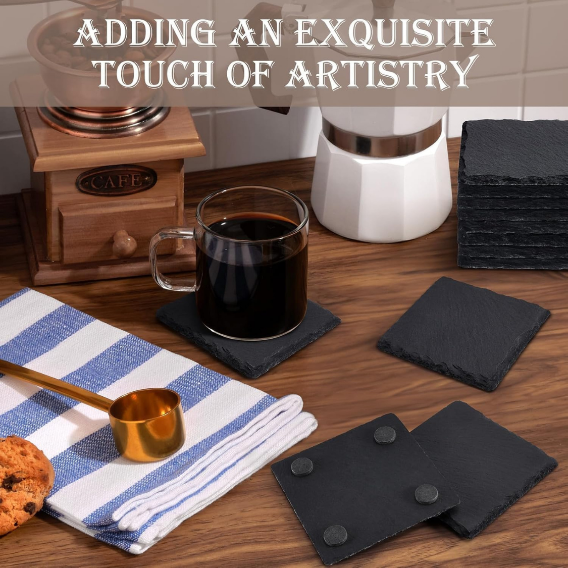 Square Slate Coaster (Name)