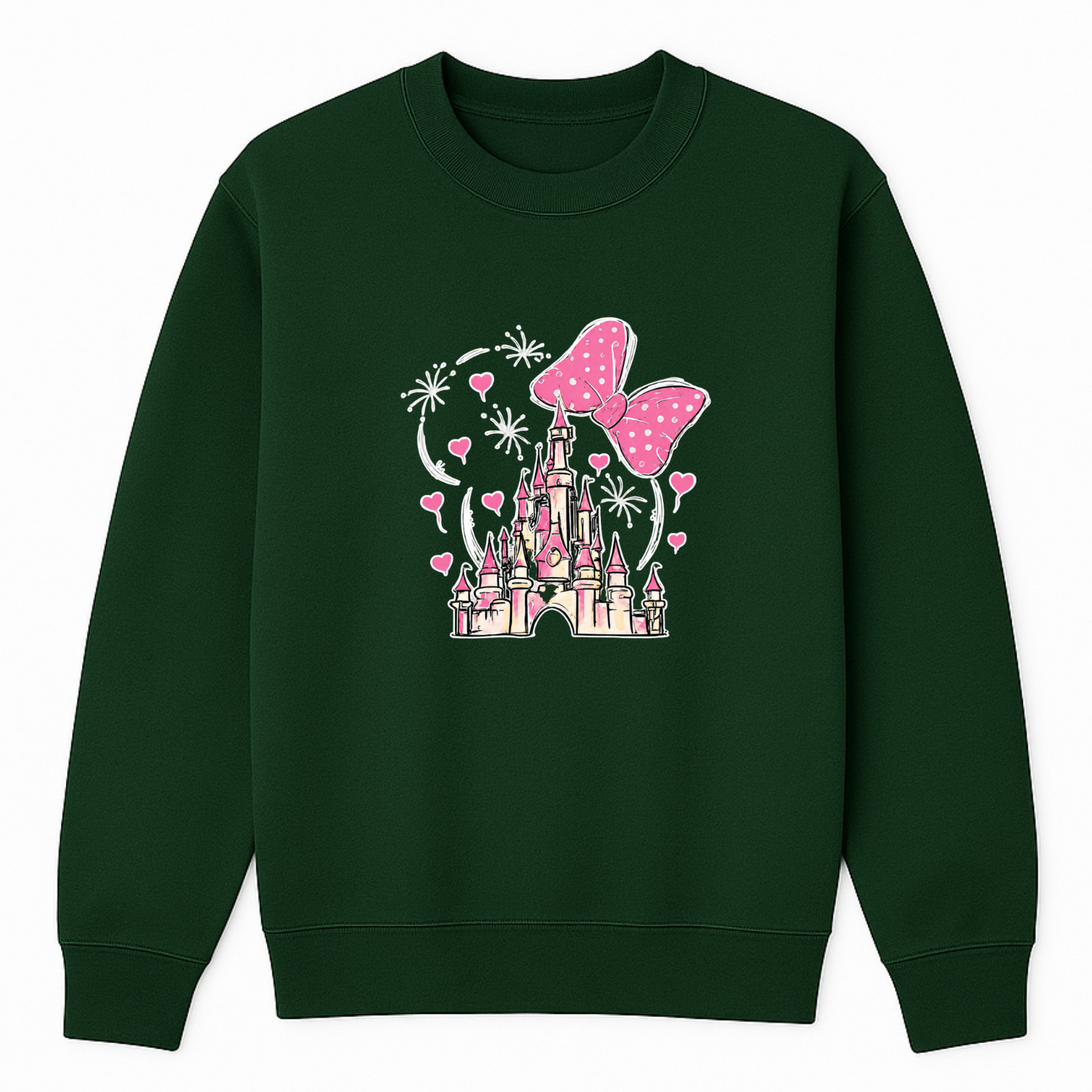 Magical Crewneck Sweatshirt - Forest Green mockup