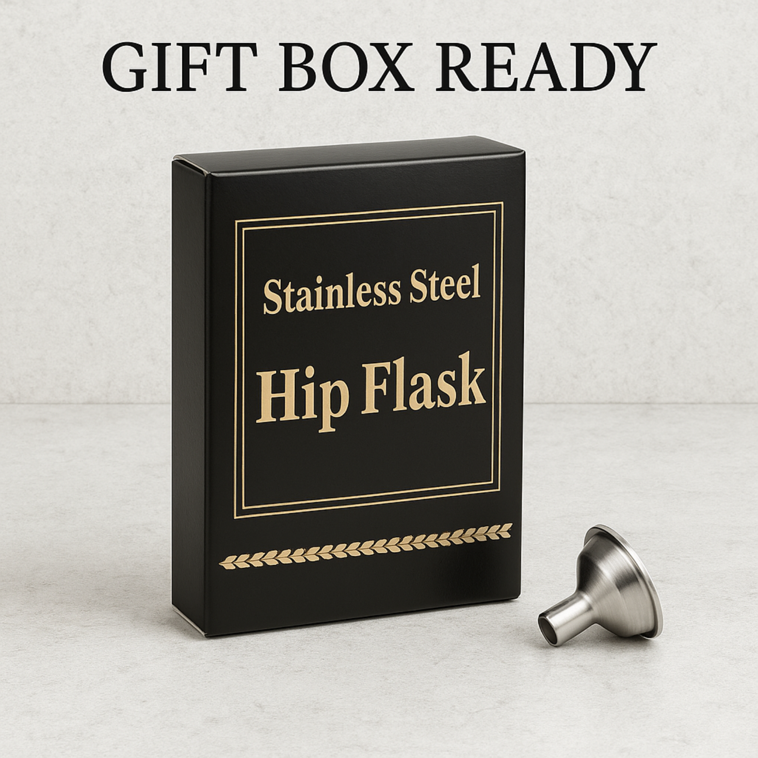 Boss of the Bunkhouse Flask - gift box and funnel