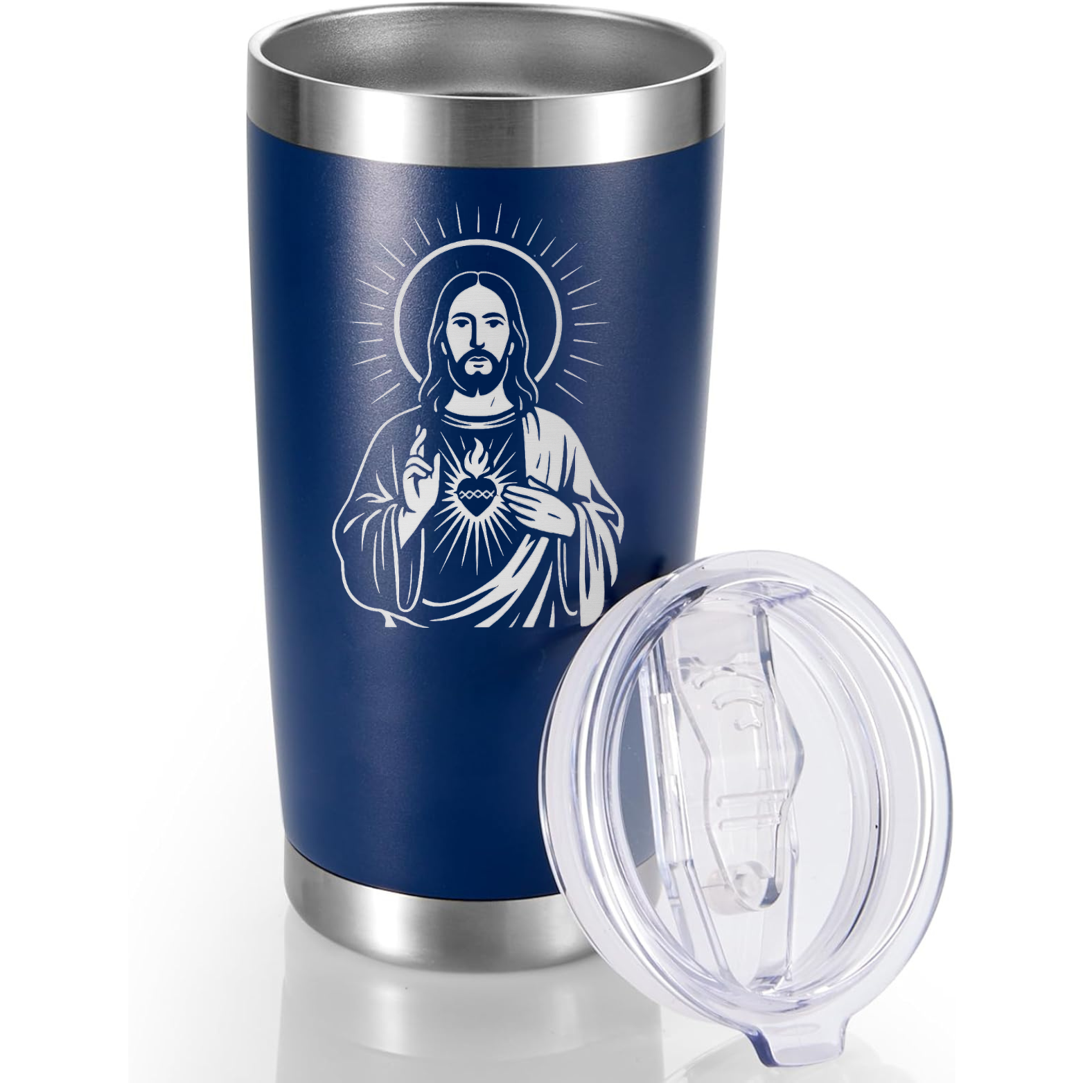 Jesus Christ 20oz Tumbler - Navy