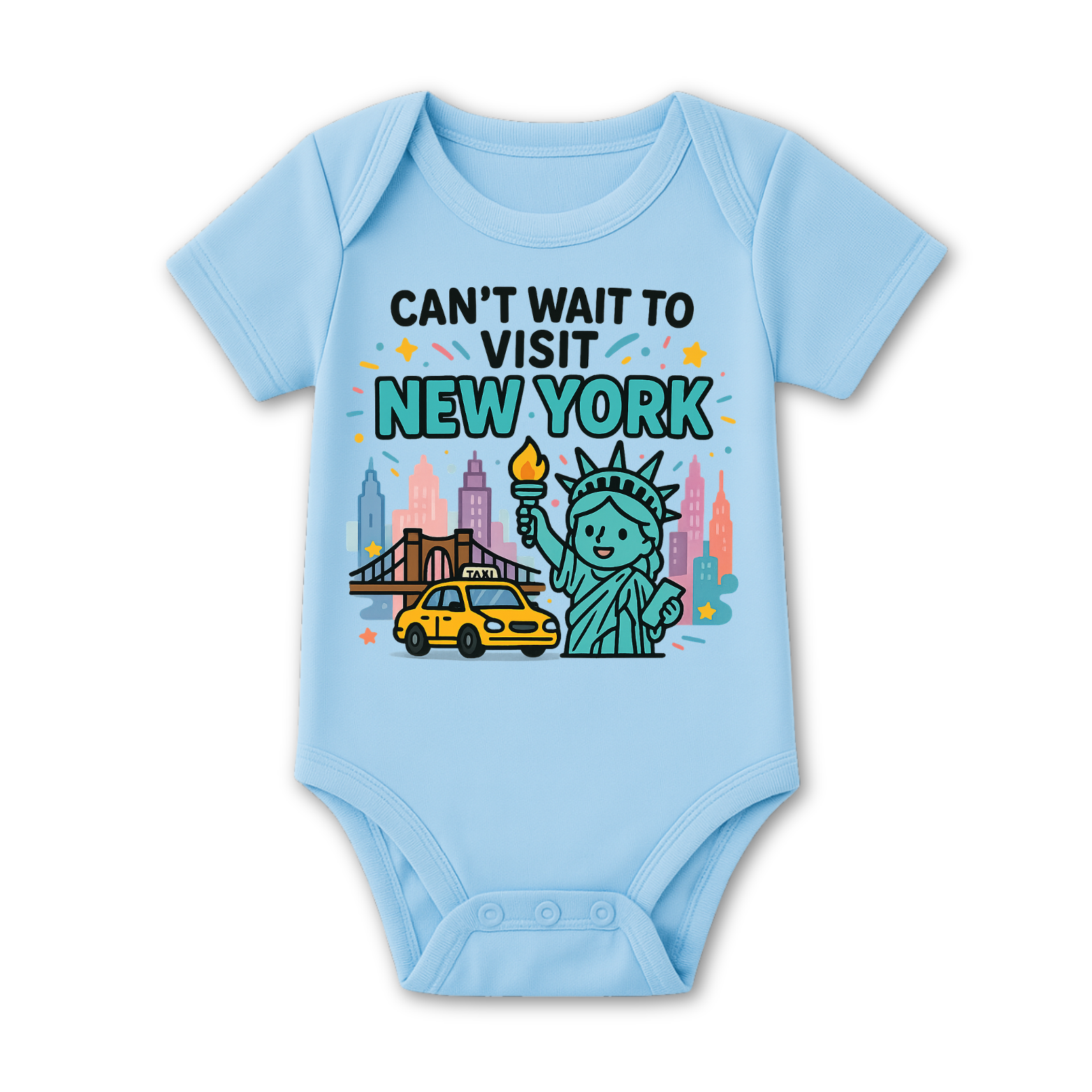 Can't Wait To Visit New York Baby Onesie color variation 4