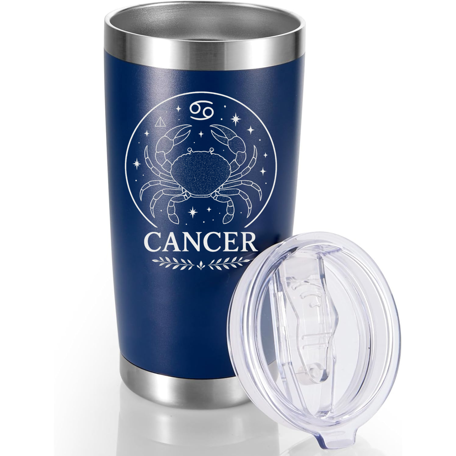 Cancer 20oz Tumbler - Navy