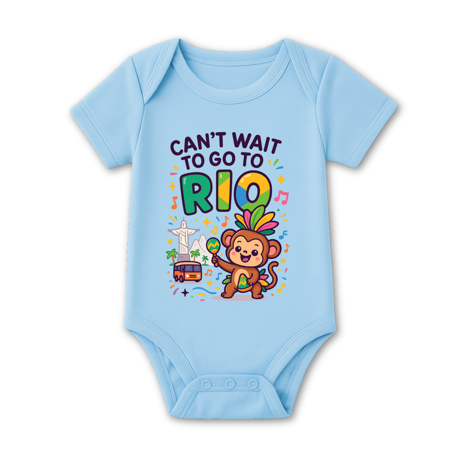 Can't Wait To Go To Rio Baby Onesie color variation 4