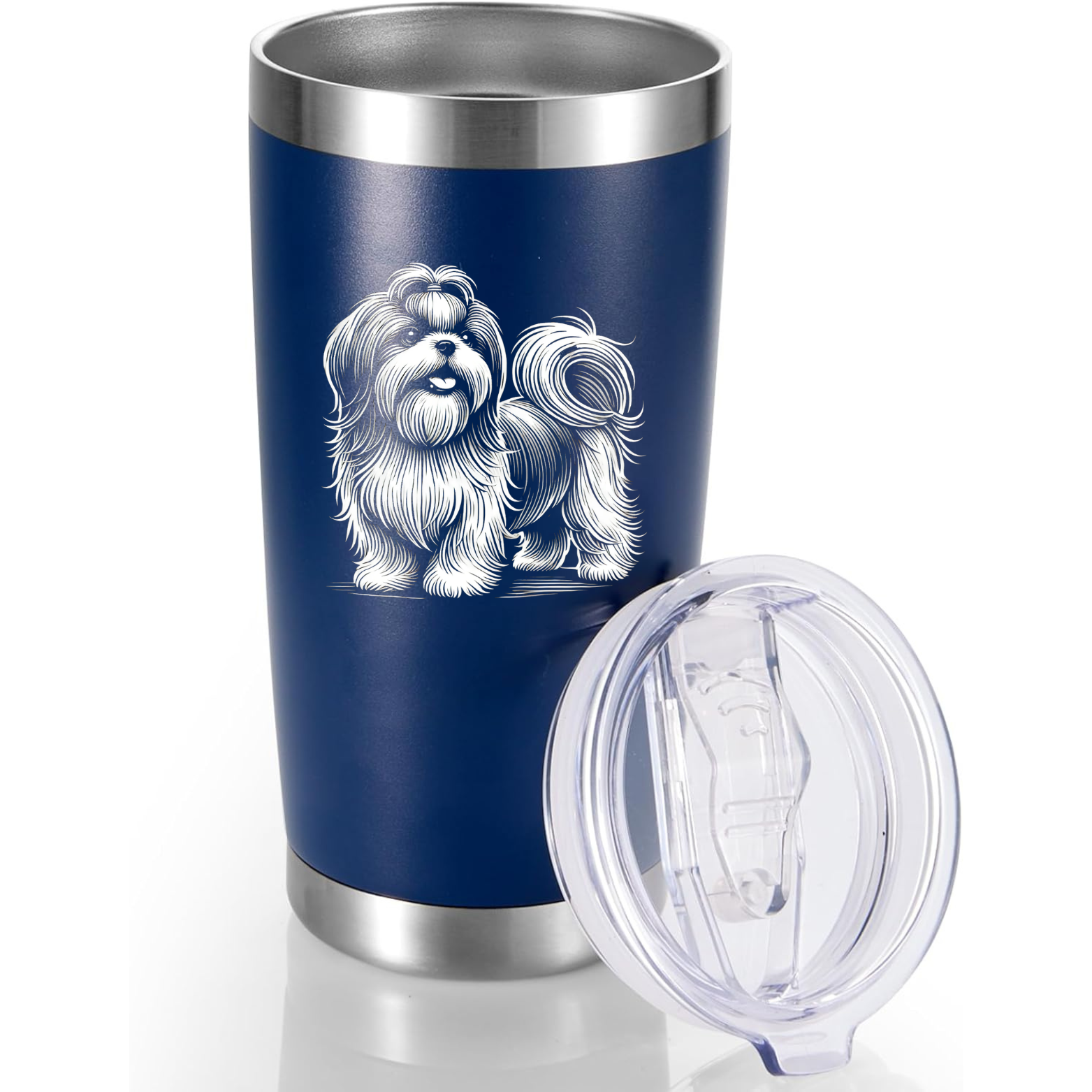 Shih Tzu 20oz Tumbler - Navy